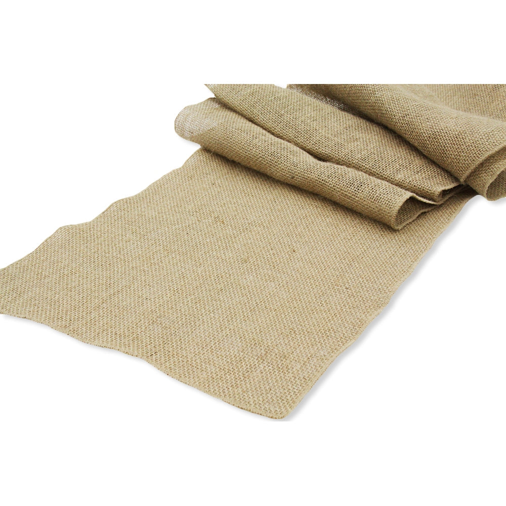 Wide Burlap Table Runner 18"x108" - Natural Tan - CV Linens