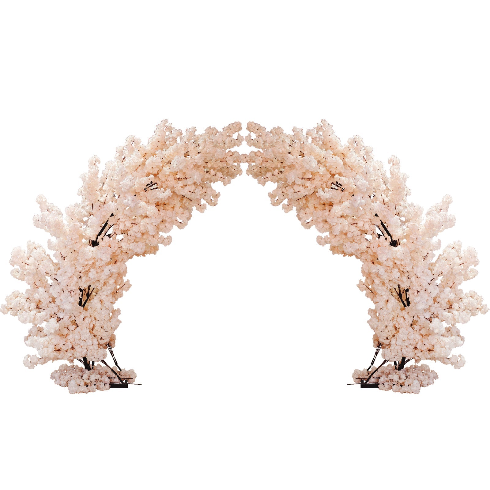 2 pcs 9.5ft Blush Cherry Blossom Wedding Arch Backdrop