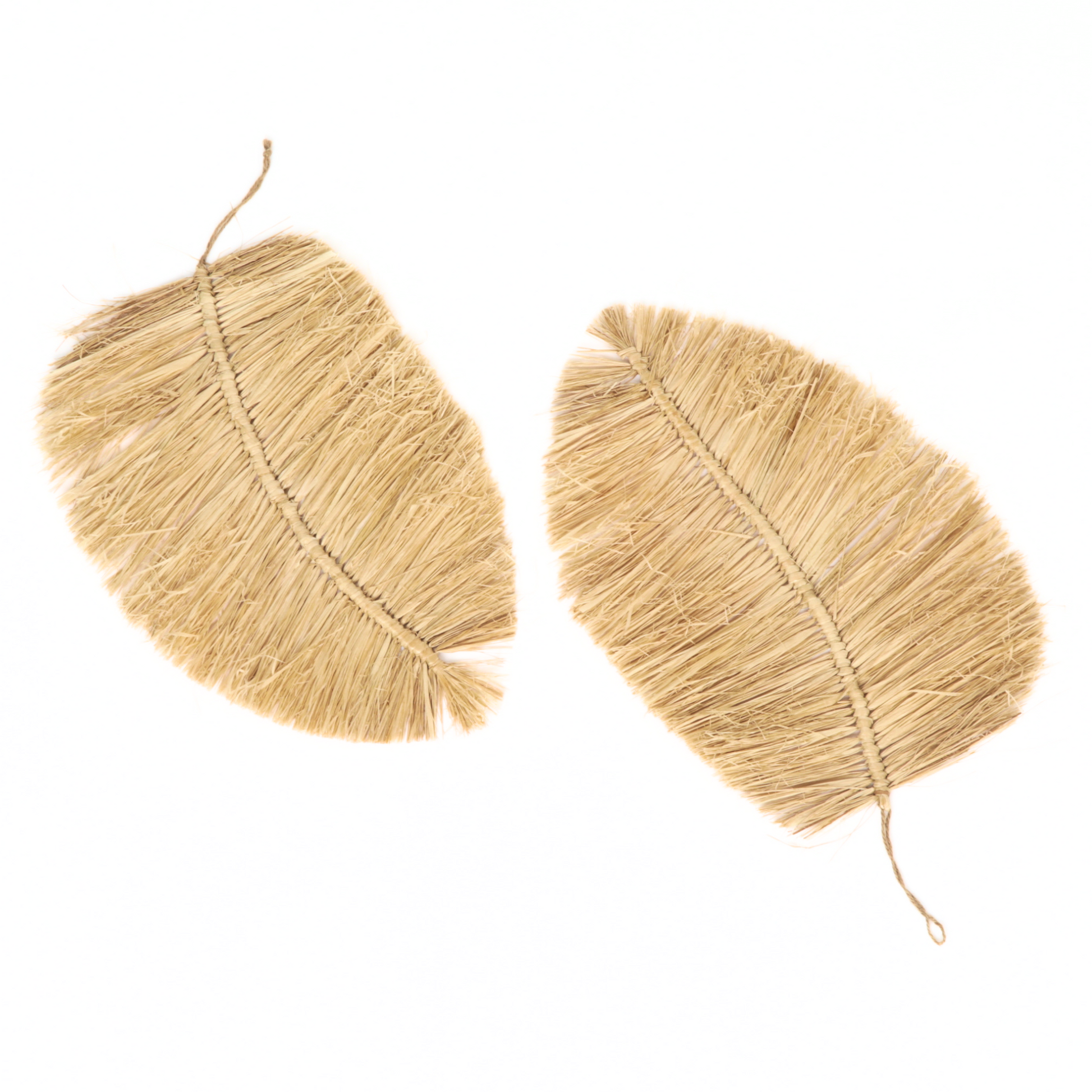 2 pc/set Boho Raffia Leaf Placemat