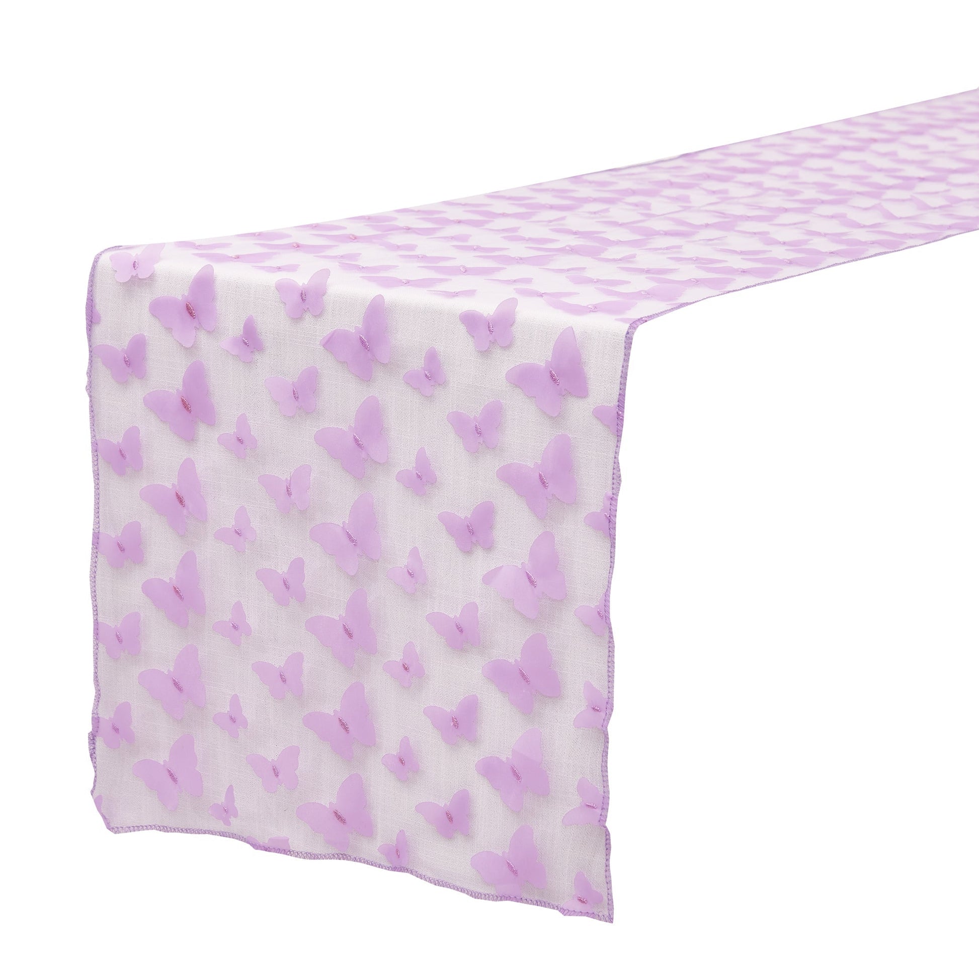 3D Butterfly Sheer Table Runner - Lavender