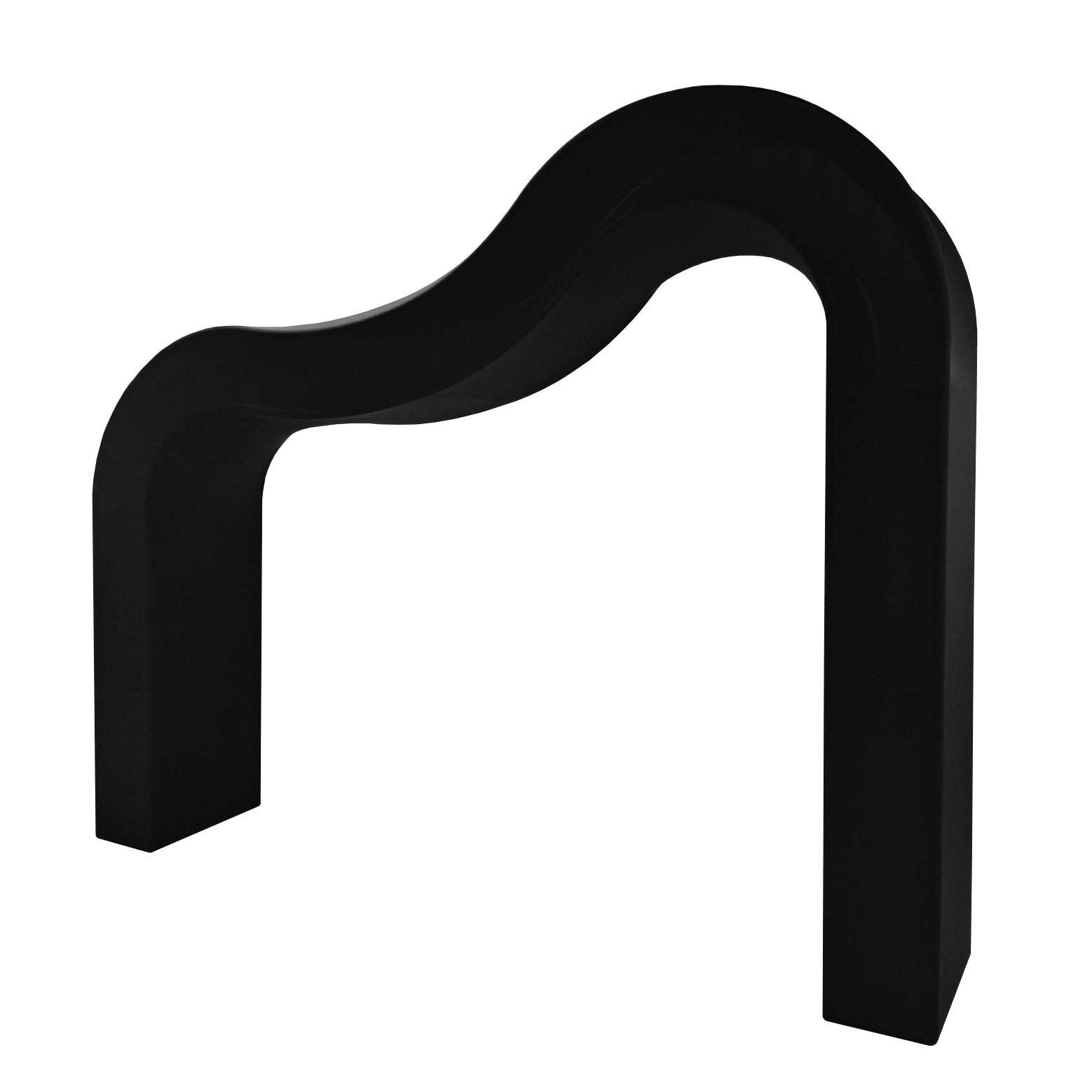 3D Curvy Wave Arch Backdrop Spandex Cover - Black