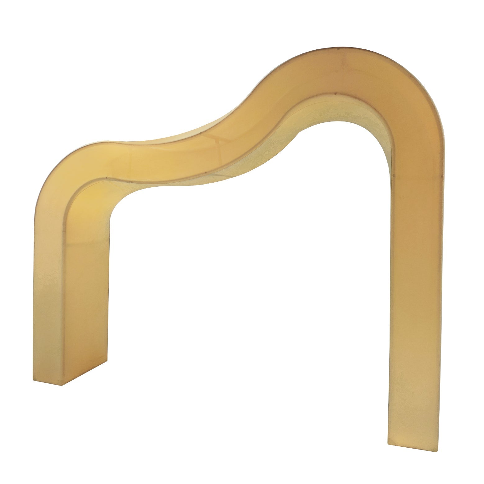 3D Curvy Wave Arch Backdrop Spandex Cover - Champagne