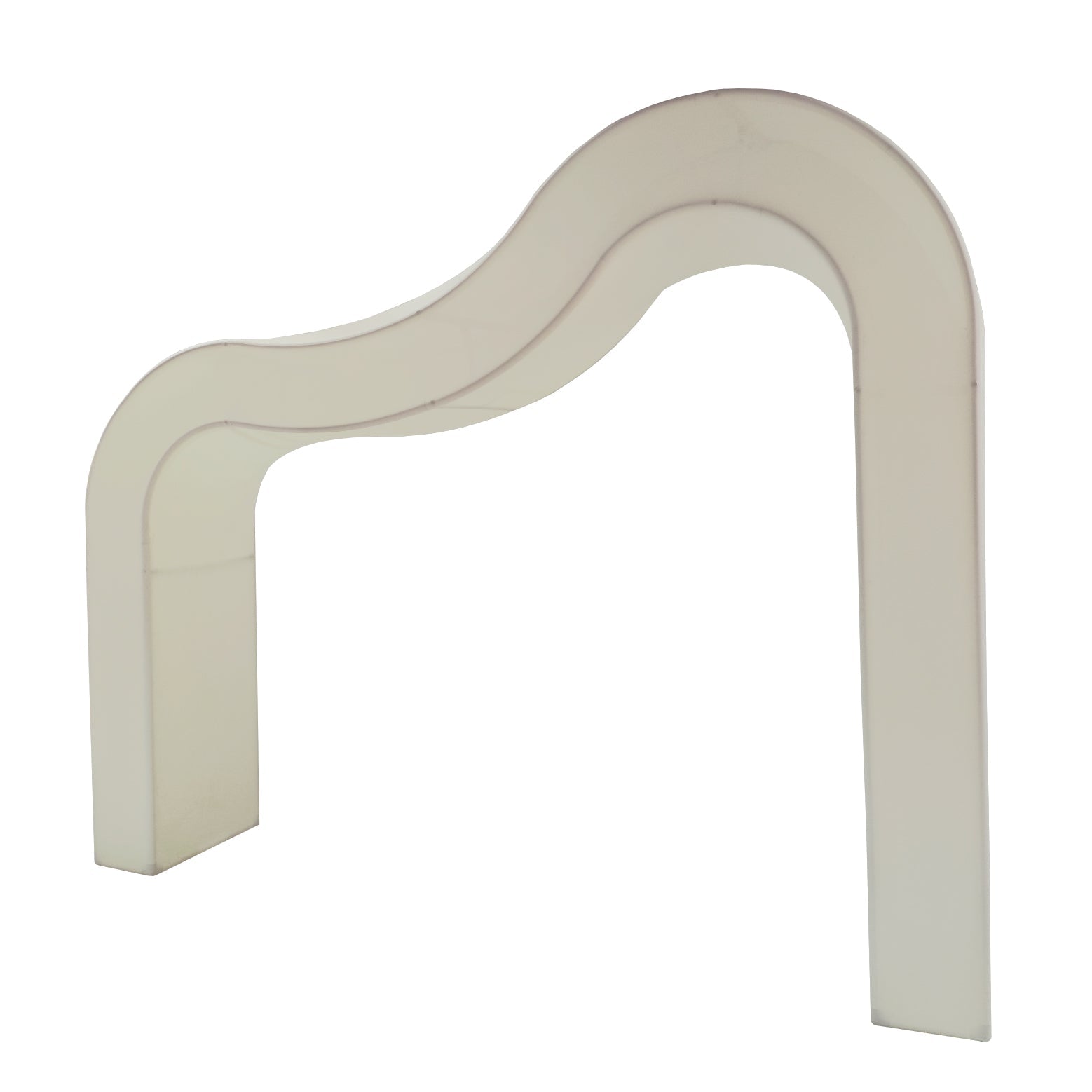 3D Curvy Wave Arch Backdrop Spandex Cover - Ivory