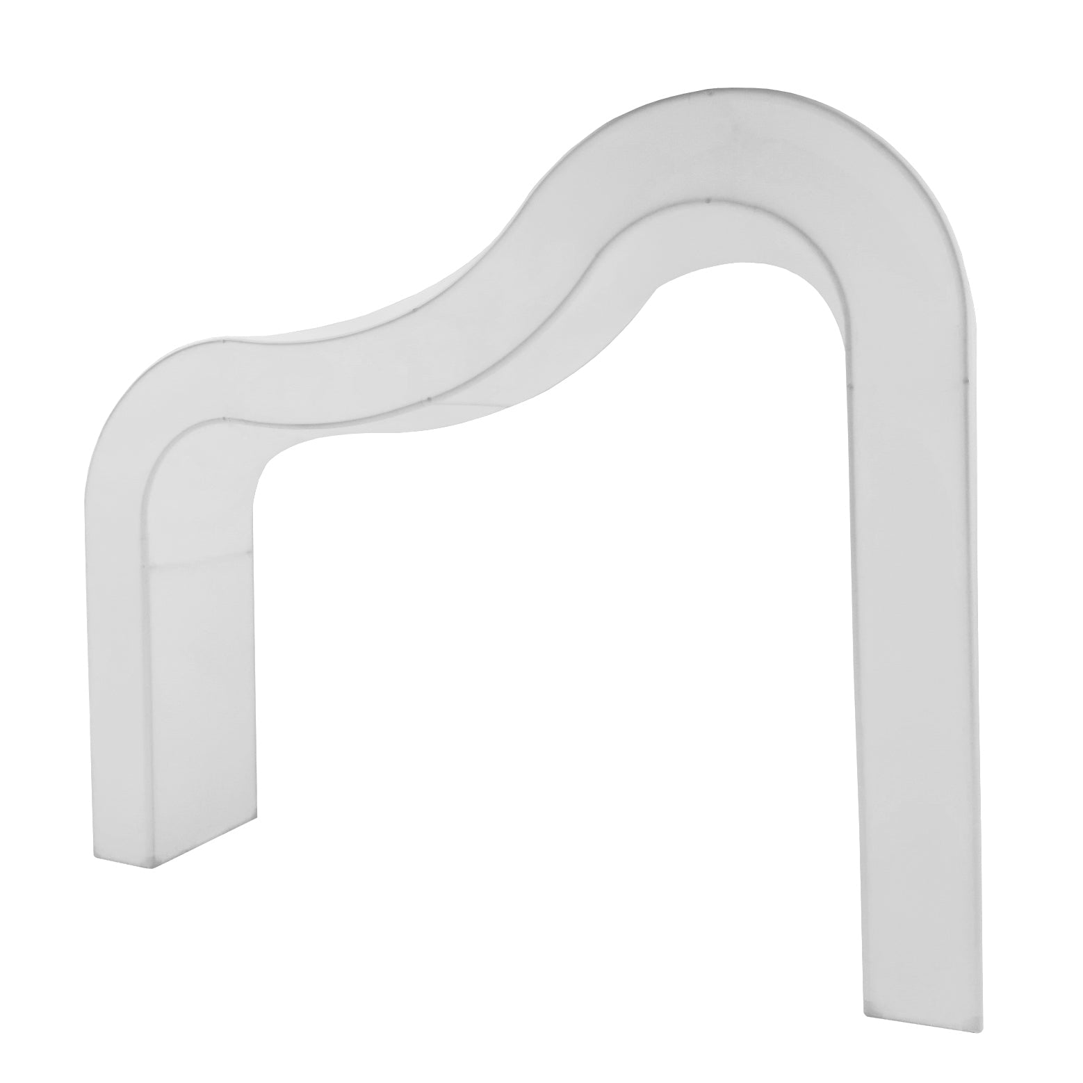 3D Curvy Wave Arch Backdrop Spandex Cover - White