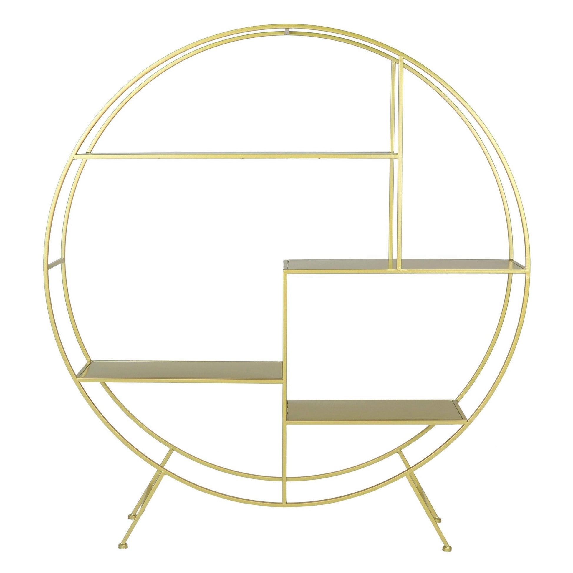 4 ft Round Metal Dessert Display Stand - Gold