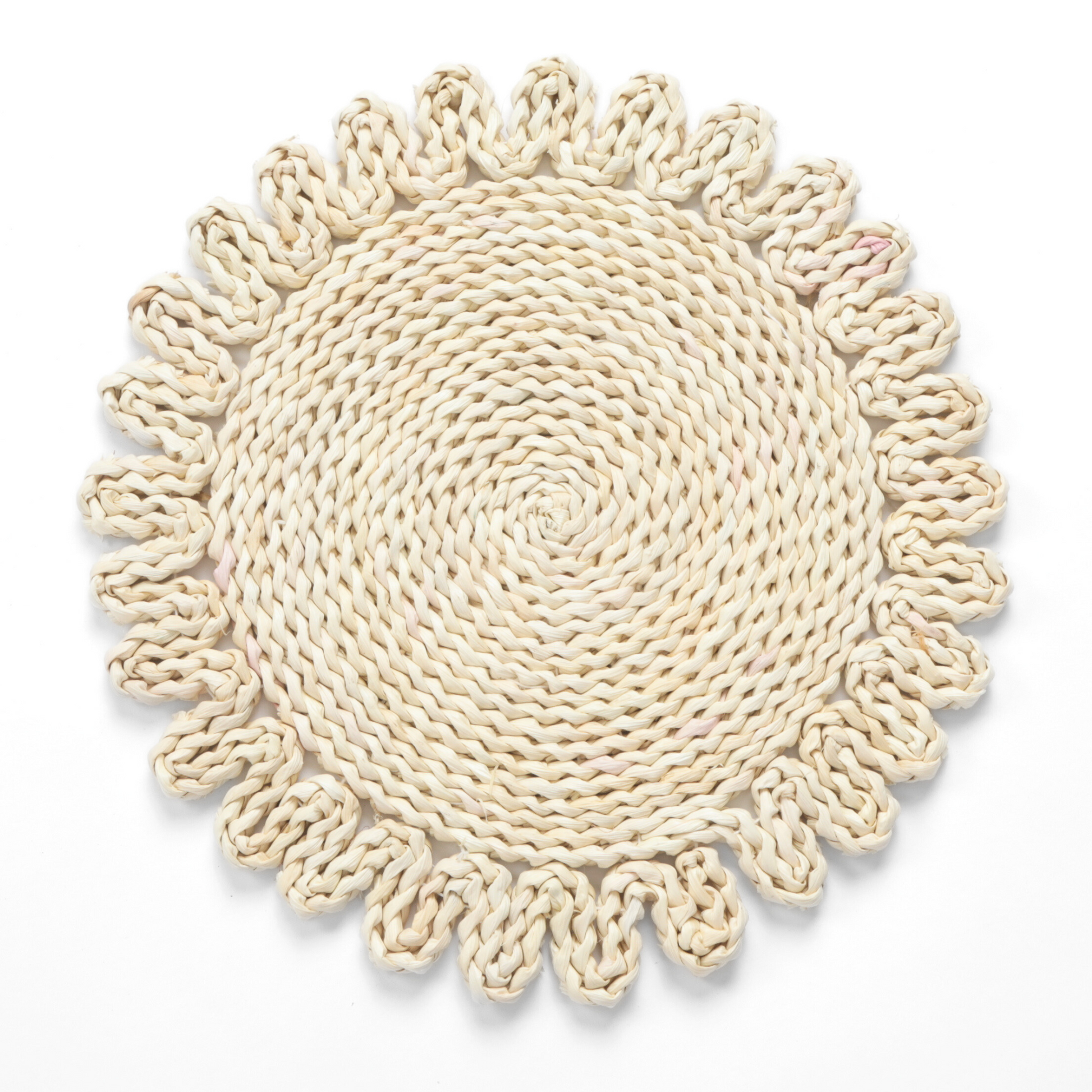 4 pc/set Flower Shape Straw 15" Placemats