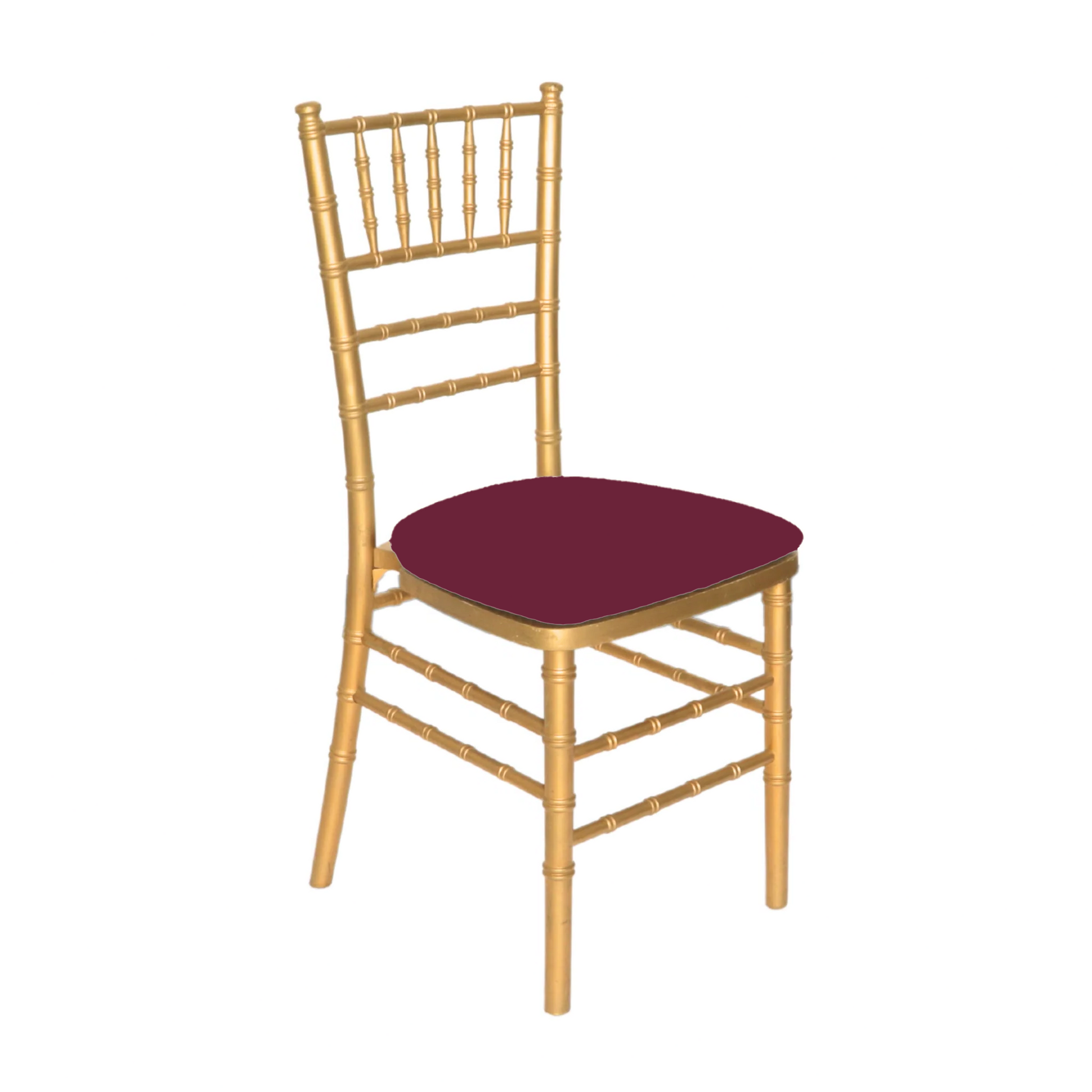 5 pcs/pk Spandex Chiavari Seat Pad Cover - Burgundy - CV Linens