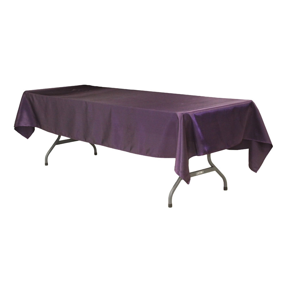 Satin Rectangular 60"x120" Tablecloth - Eggplant/Plum - CV Linens