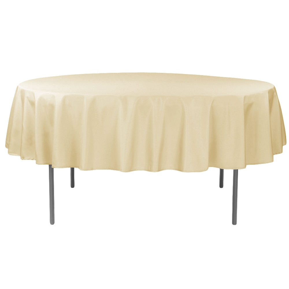 Polyester 90" Round Tablecloth - Nude (Clearance) - CV Linens