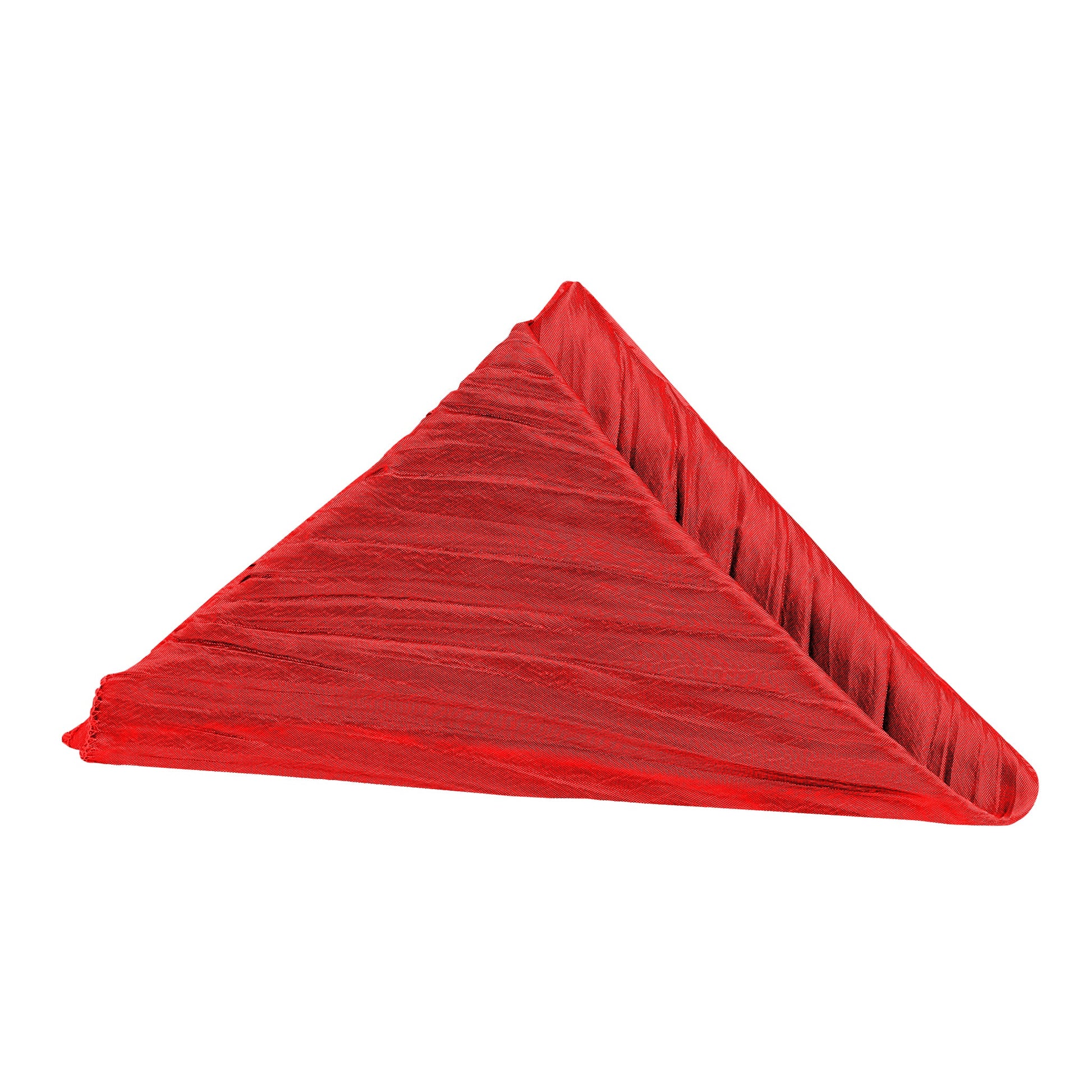 Accordion Crinkle Taffeta Napkin 20"x20" - Red - CV Linens