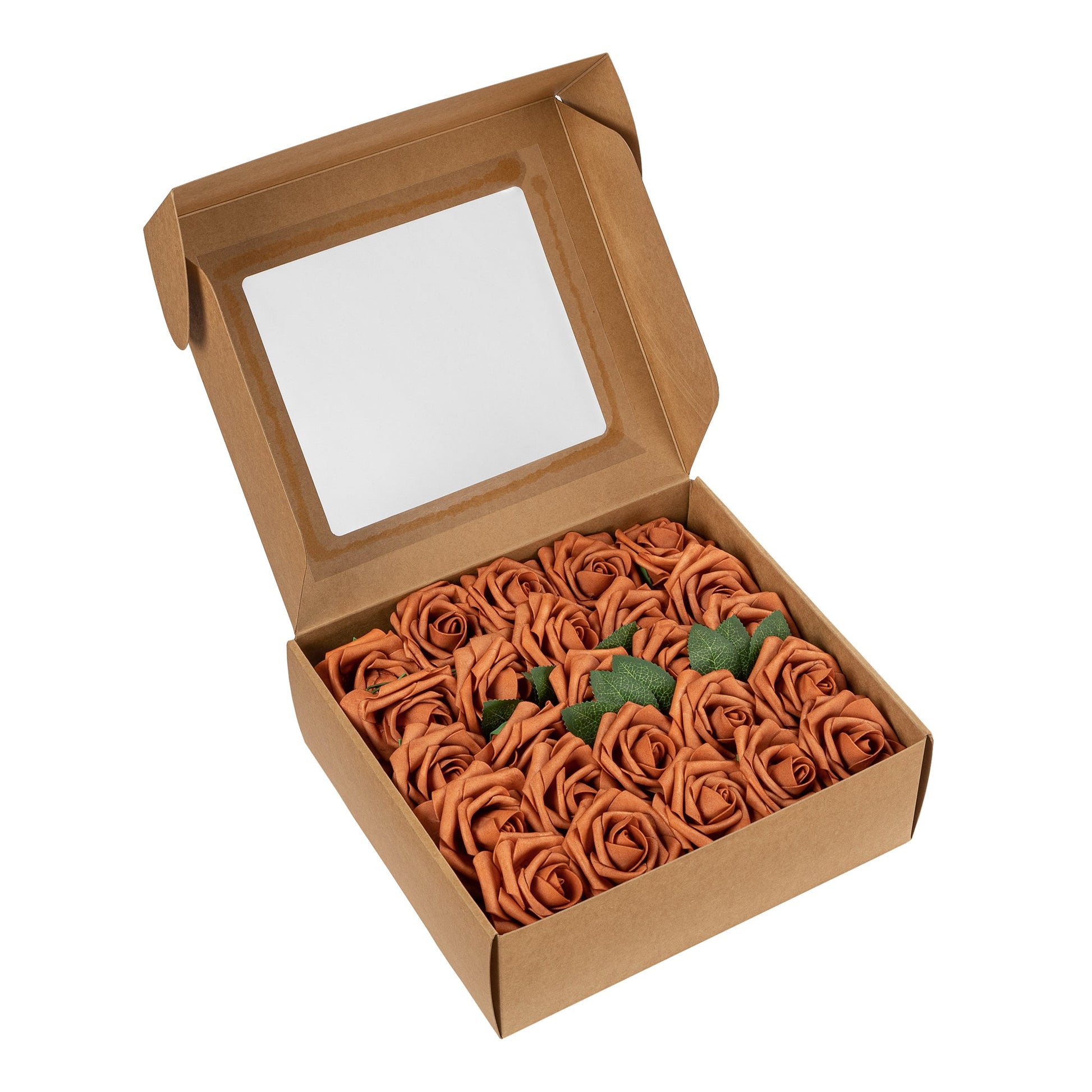 Artificial DIY Foam Rose Stems (50 pcs) - Terracotta - CV Linens