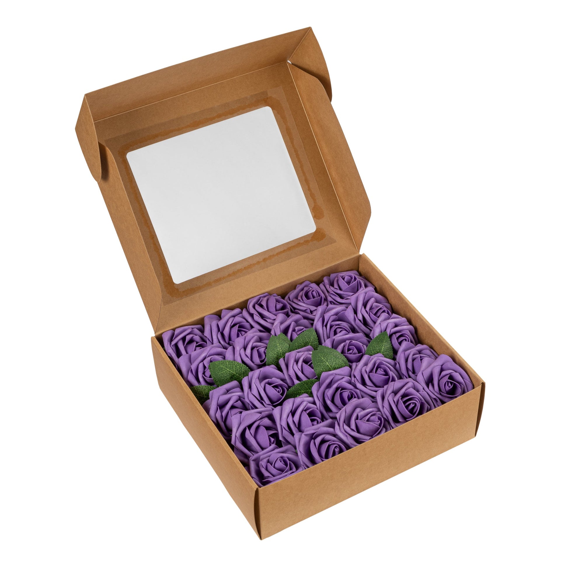 Artificial DIY Foam Rose Stems (50 pcs) - Wisteria/Victorian Lilac - CV Linens