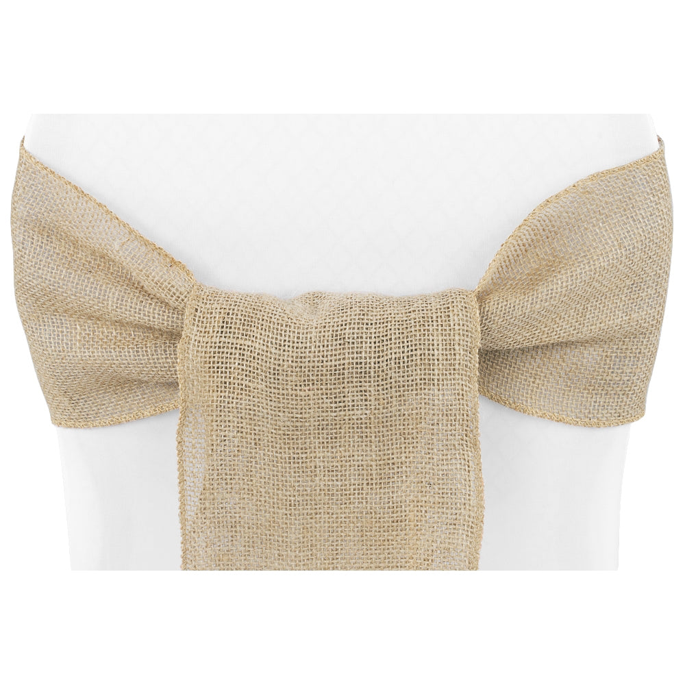 Burlap Chair Sash - Natural Tan - CV Linens