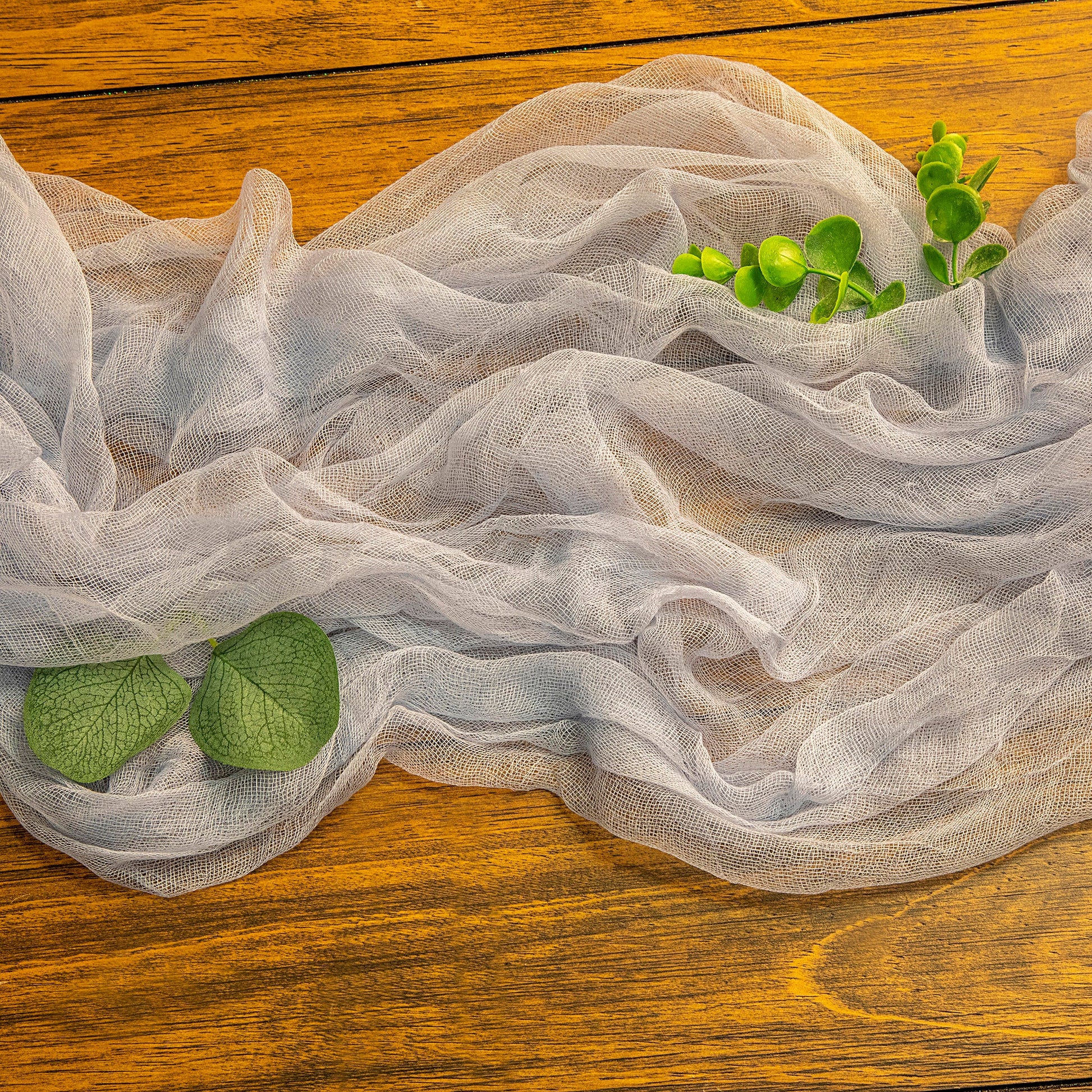 Cheesecloth Table Runner 18 x 16ft - Dusty Blue