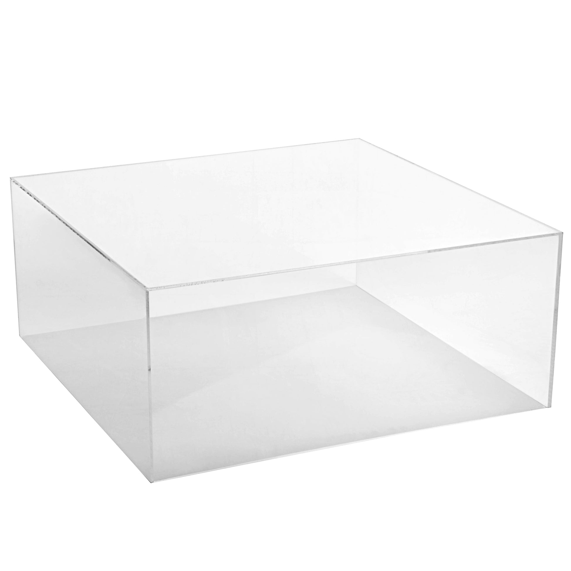 Clear Acrylic Cake Box Stand 14"x14" - CV Linens