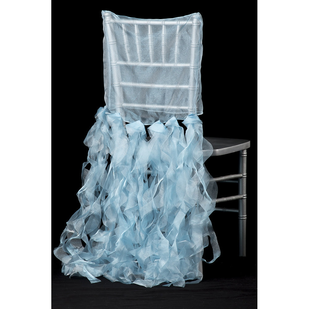 Curly Willow Chiavari Chair Back Slip Cover - Baby Blue - CV Linens