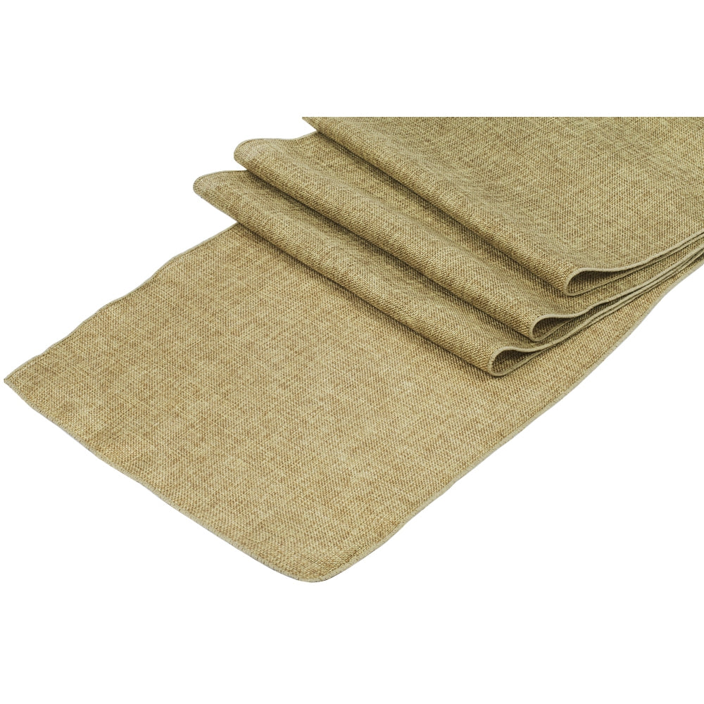 Faux Burlap Table Runner - Natural Tan - CV Linens