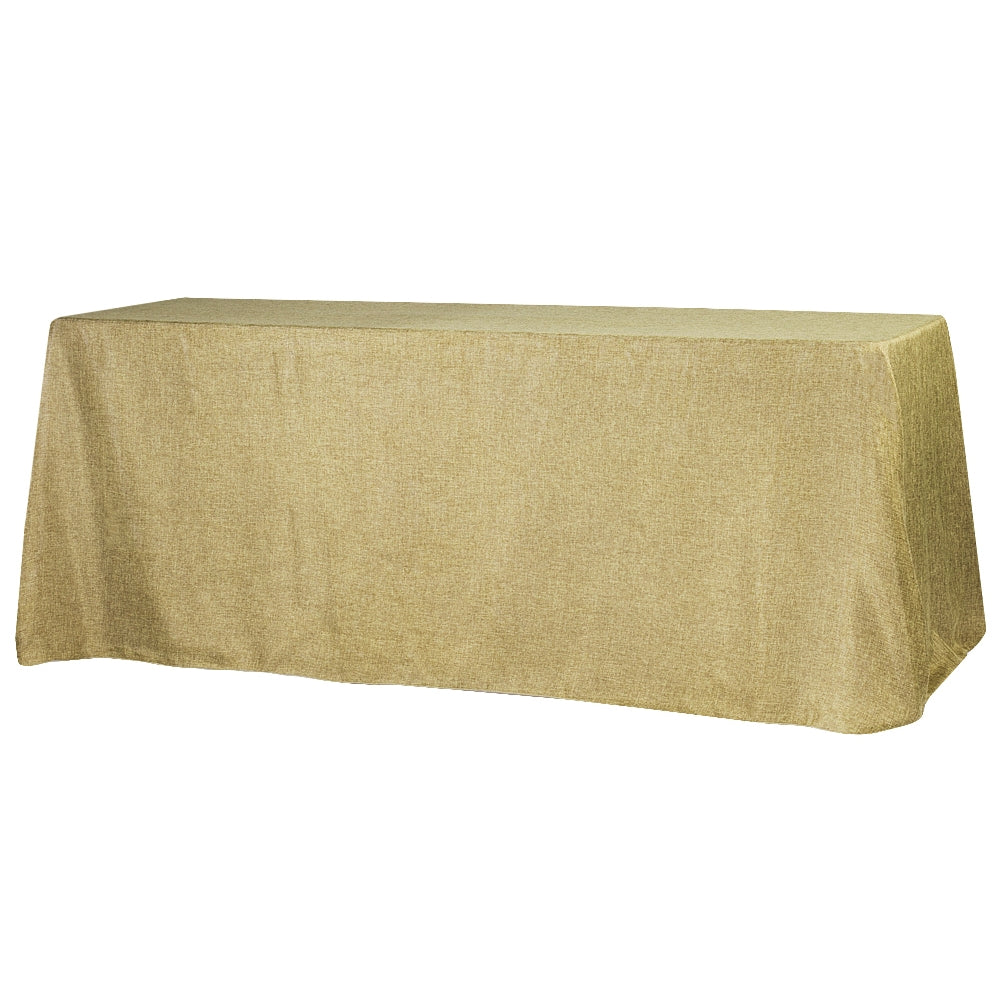 Faux Burlap Tablecloth 90"x156" Rectangular - Natural Tan - CV Linens