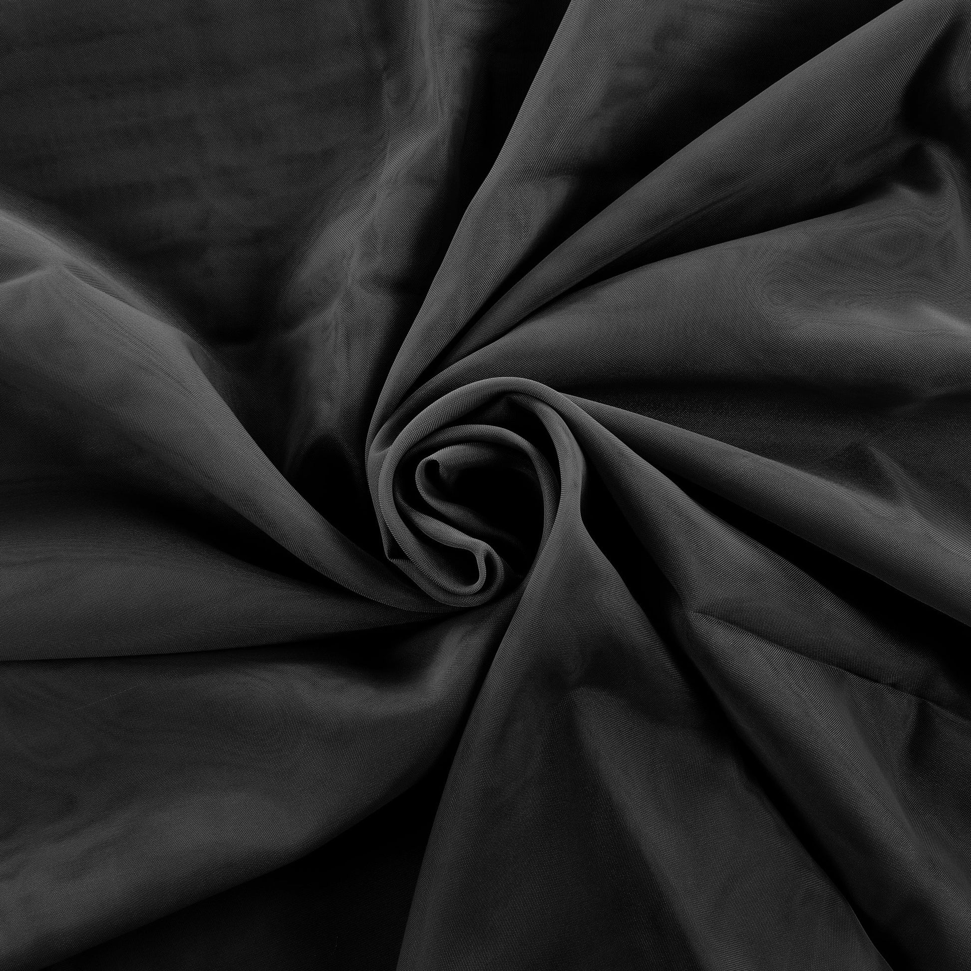 10 yards x 118" Flame Retardant (FR) Voile Sheer Fabric Roll/Bolt - Black - CV Linens