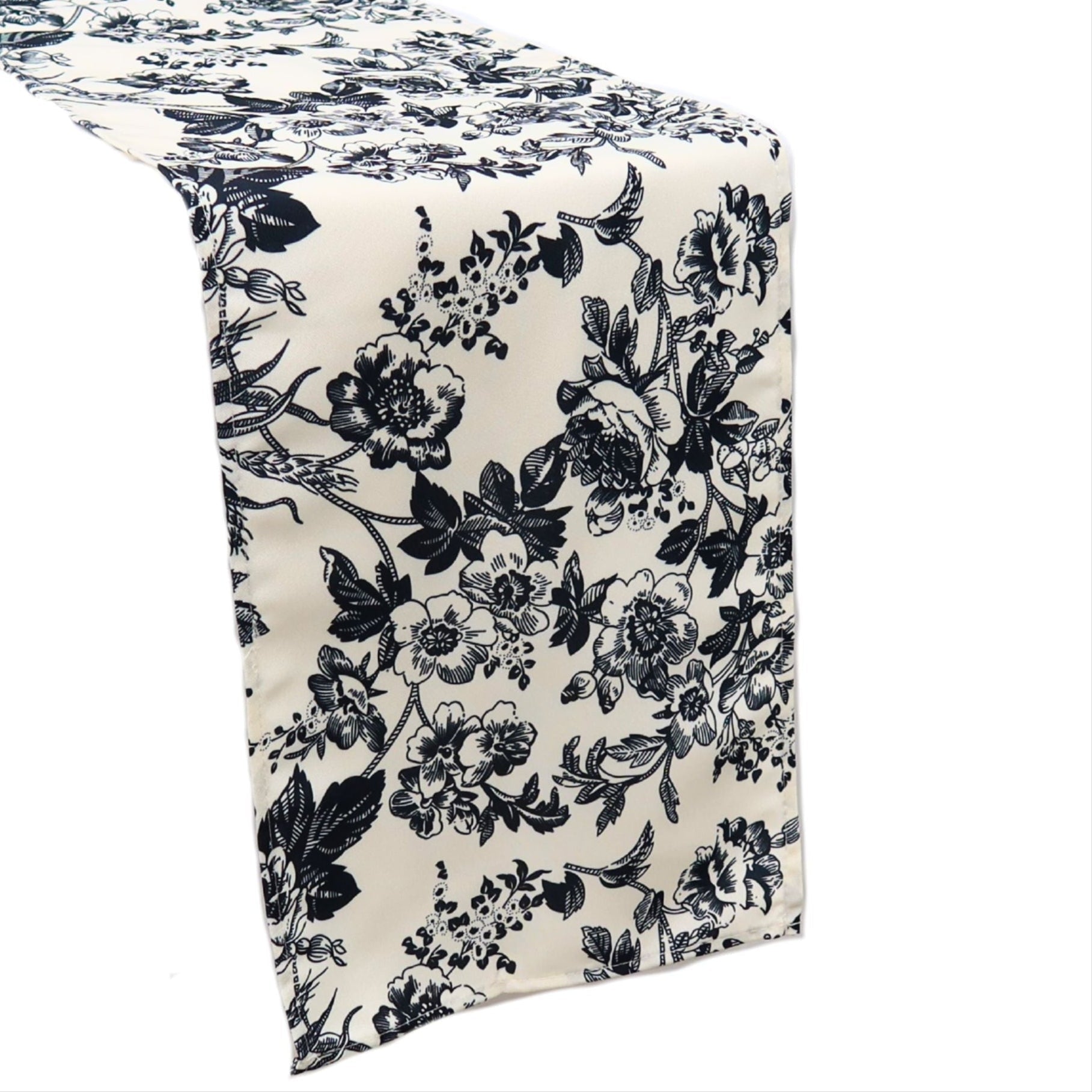 French Toile Table Runner - Black