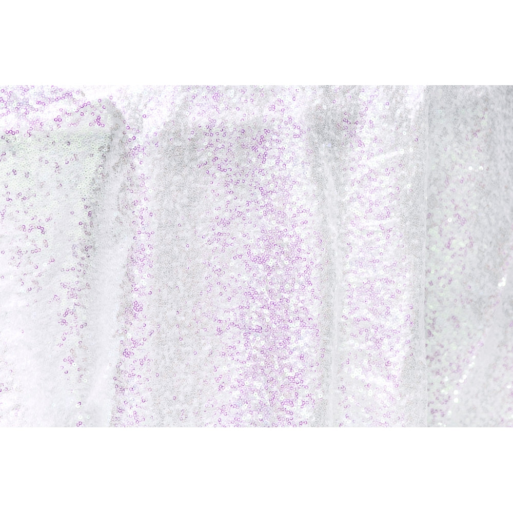 10 yards GLITZ Sequins Fabric Bolt - Iridescent White - CV Linens
