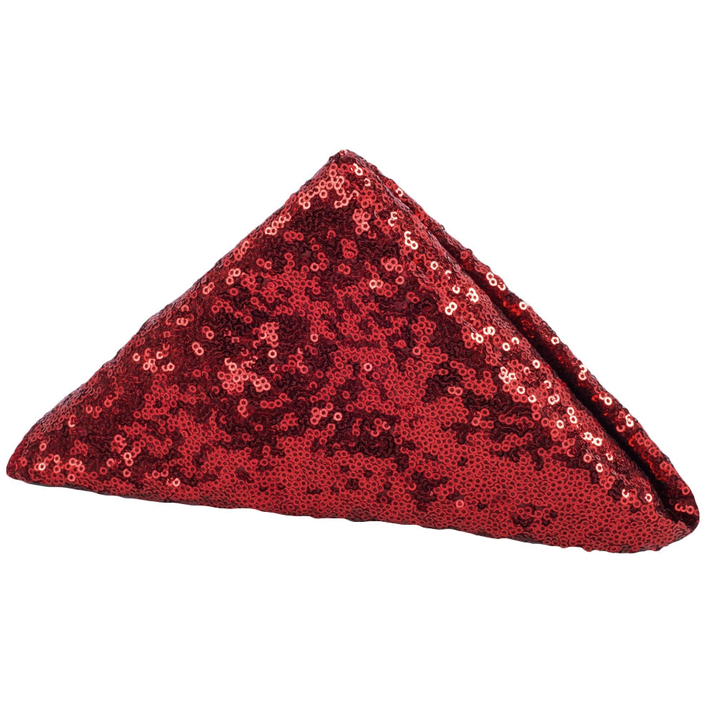 Glitz Sequin Napkin 20"x20" - Apple Red - CV Linens