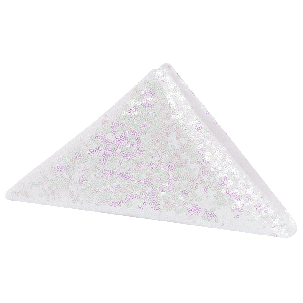 Glitz Sequin Napkin 20"x20" - Iridescent White - CV Linens