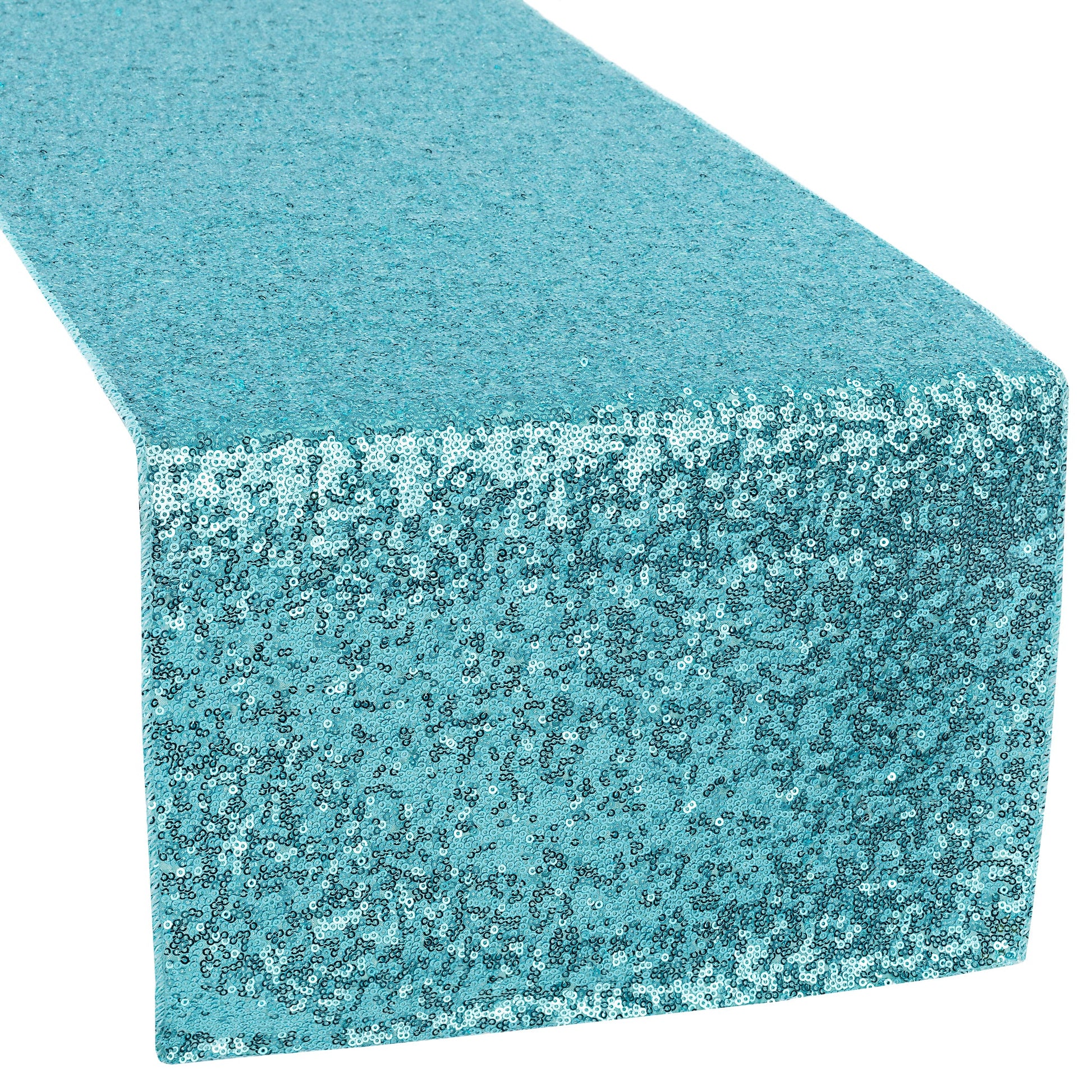 Glitz Sequin Table Runner - Turquoise - CV Linens