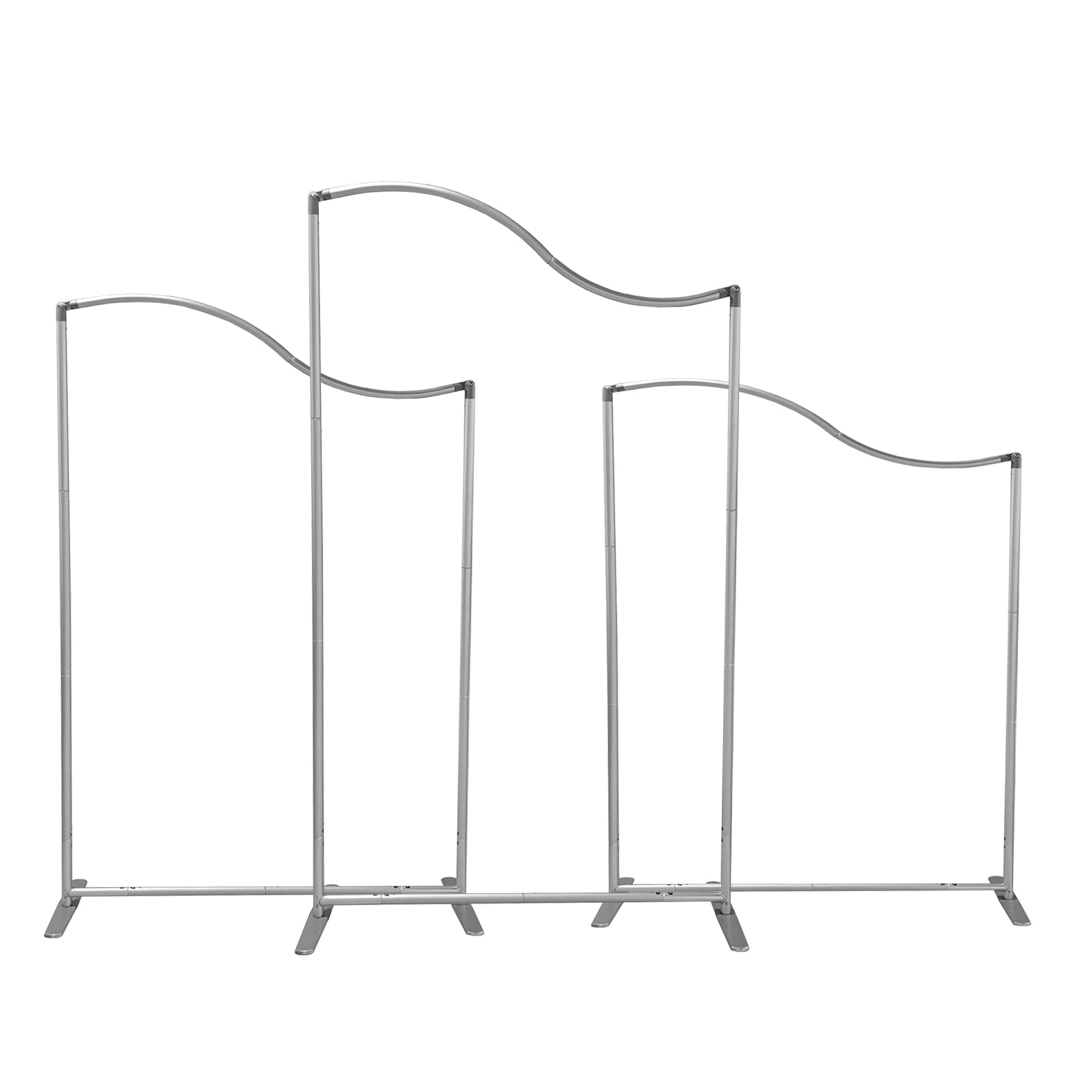 Wave Top Chiara Arch Backdrop Frame Stands 3pc/set