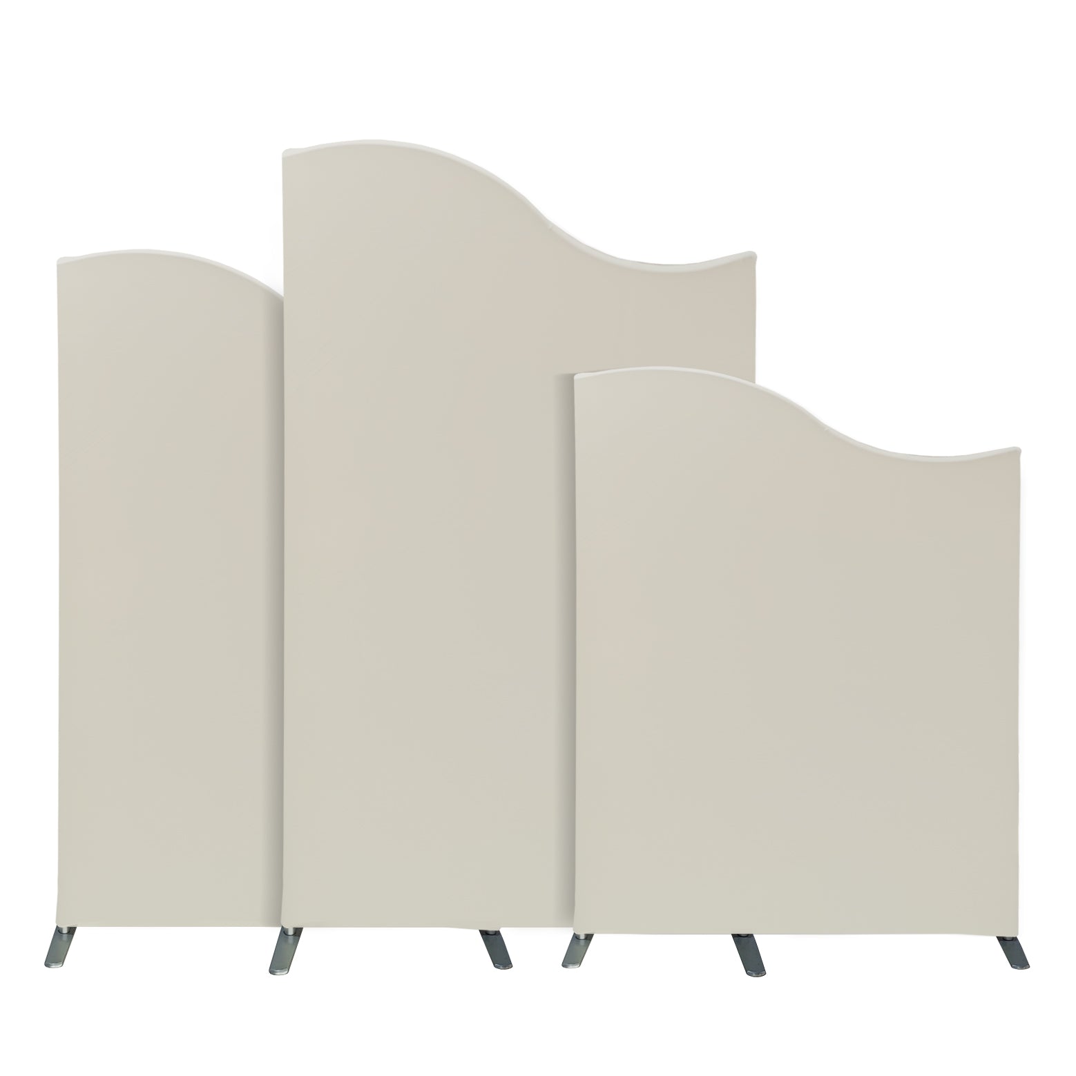 Spandex Arch Covers for Heavy Duty Wave Frame Backdrop 3pc/set - Ivory