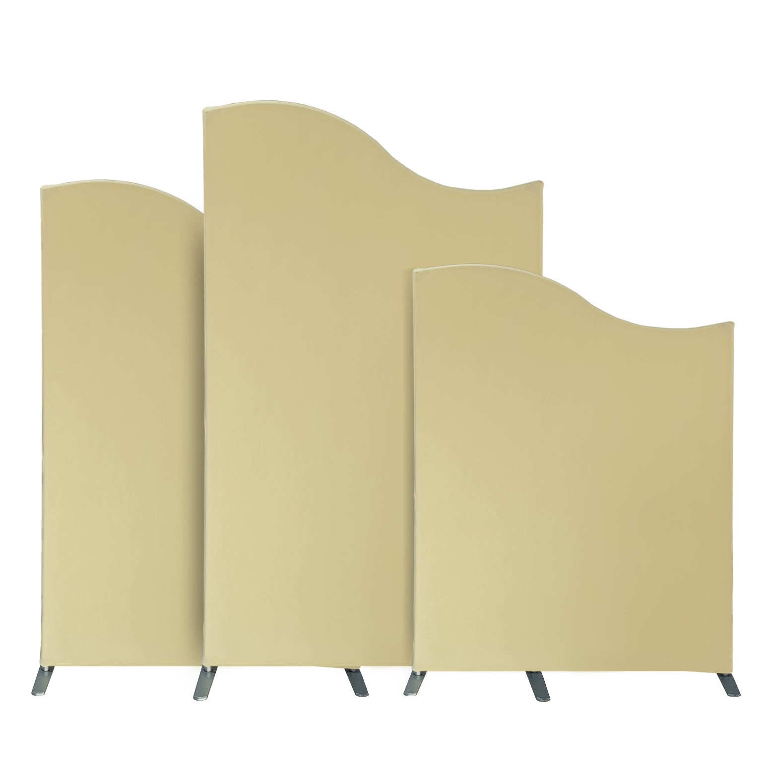 Spandex Arch Covers for Heavy Duty Wave Frame Backdrop 3pc/set - Pastel Yellow