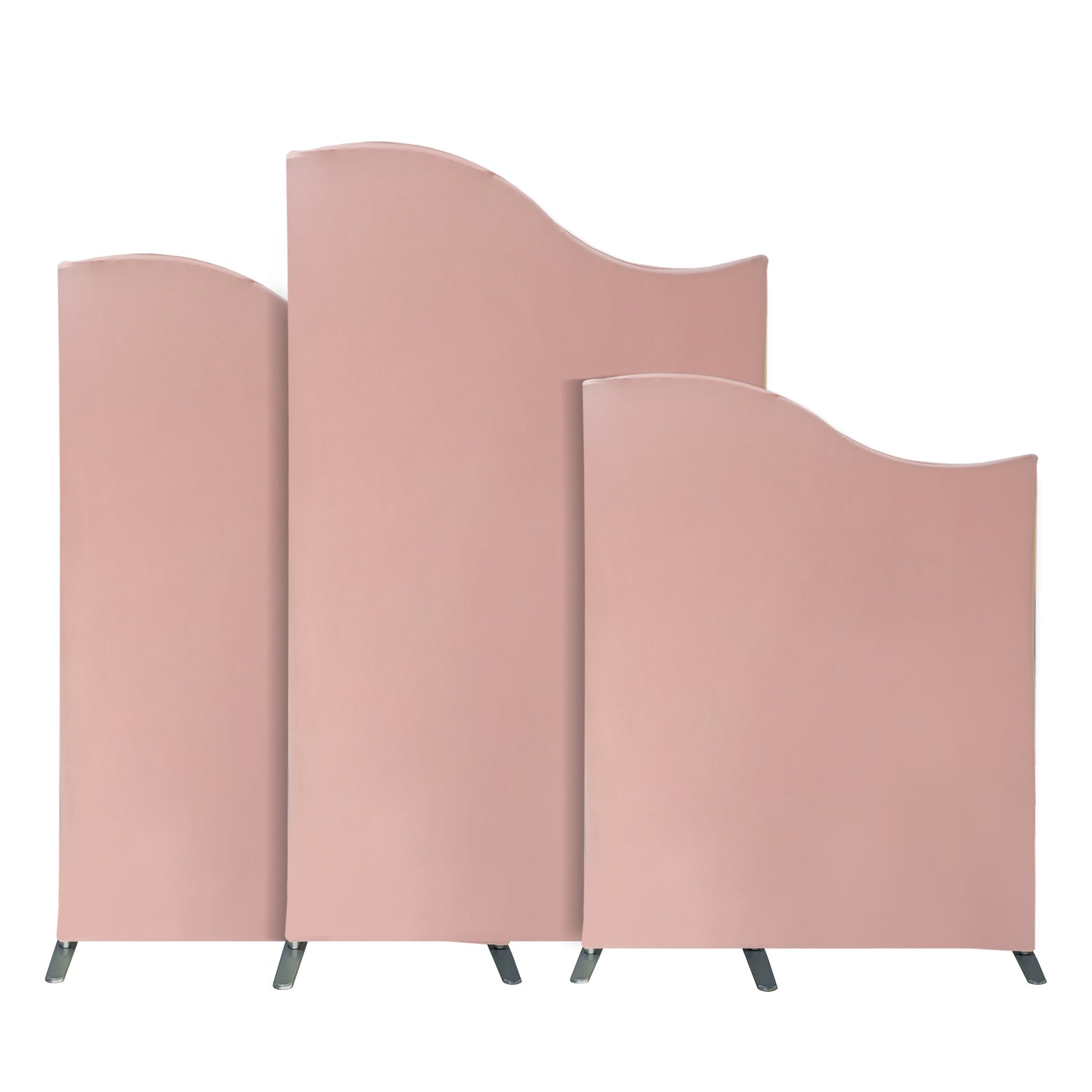 Spandex Arch Covers for Heavy Duty Wave Frame Backdrop 3pc/set - Pink