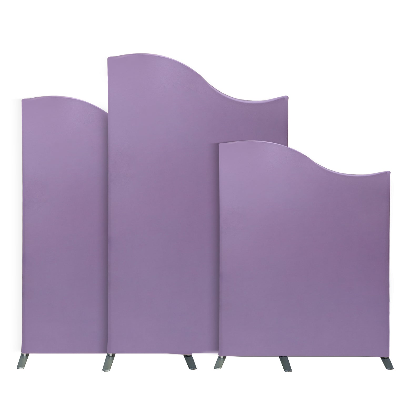 Spandex Arch Covers for Heavy Duty Wave Frame Backdrop 3pc/set - Lavender