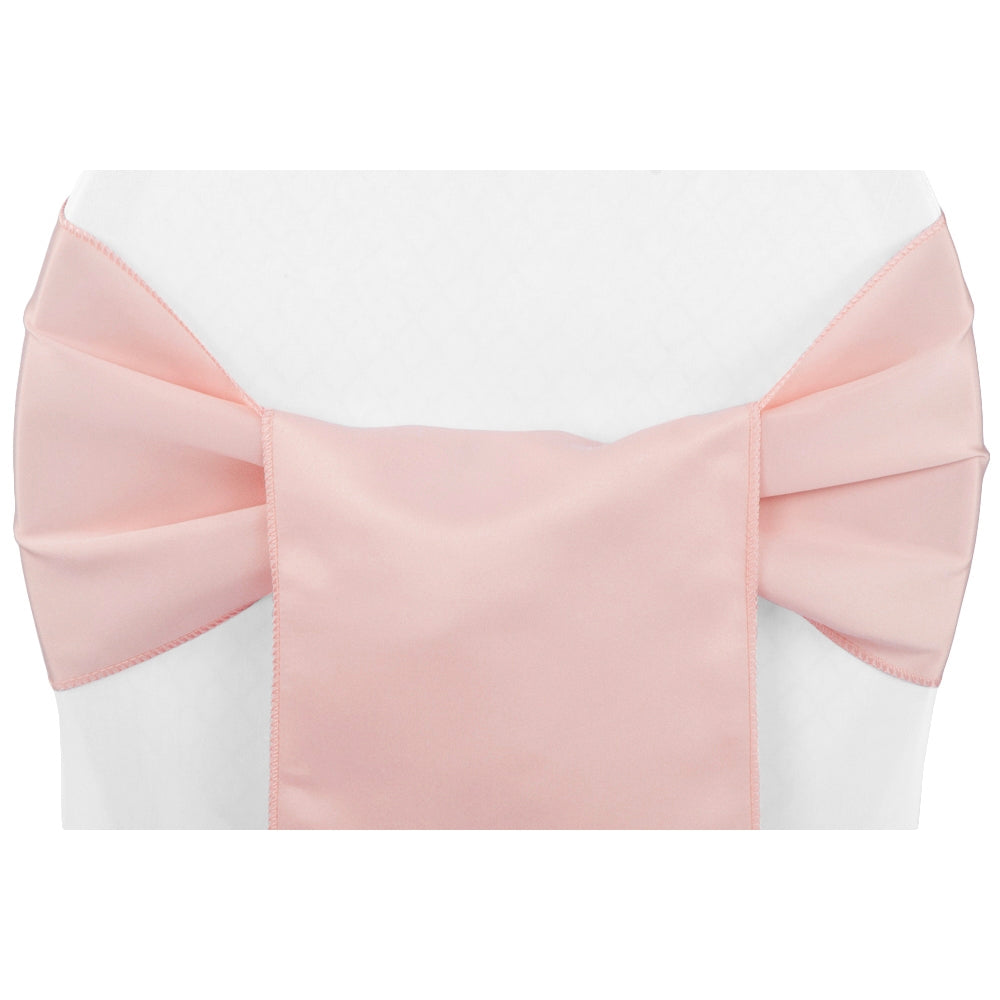 Lamour Satin Chair Sash - Dusty Rose/Mauve - CV Linens