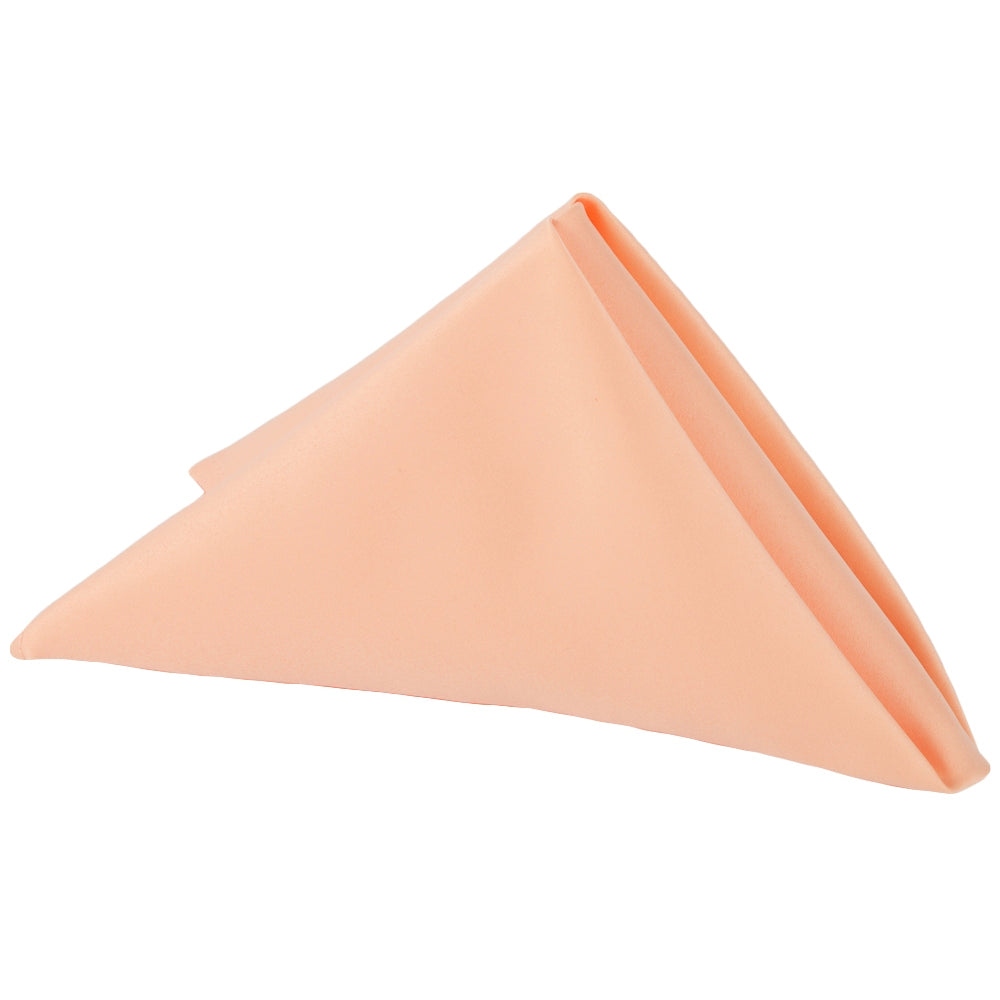 Lamour Satin Napkin 20"x20" - Peach - CV Linens