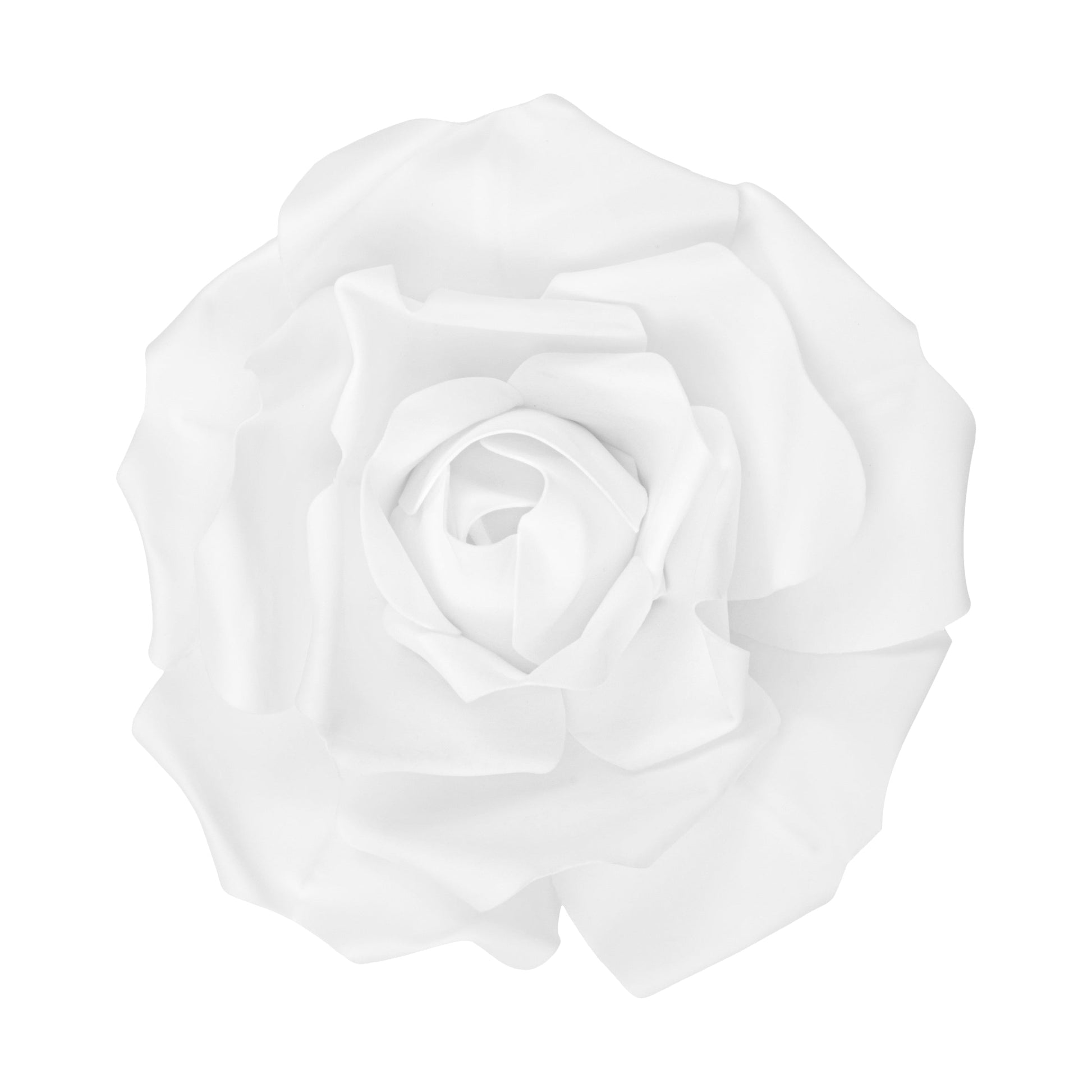 Large Foam Rose Wall Decor 30 cm - White