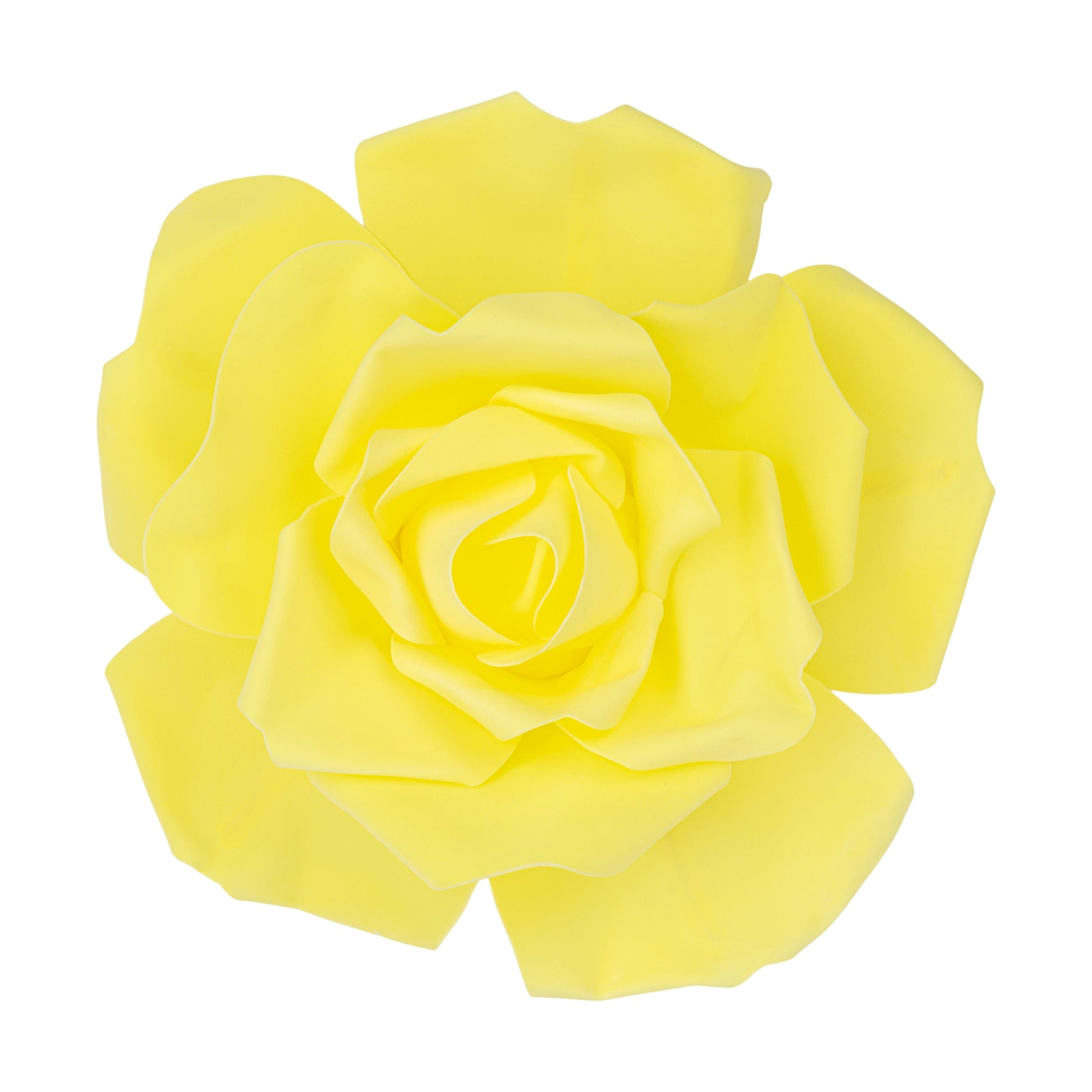 Large Foam Rose Wall Decor 30 cm - Yellow