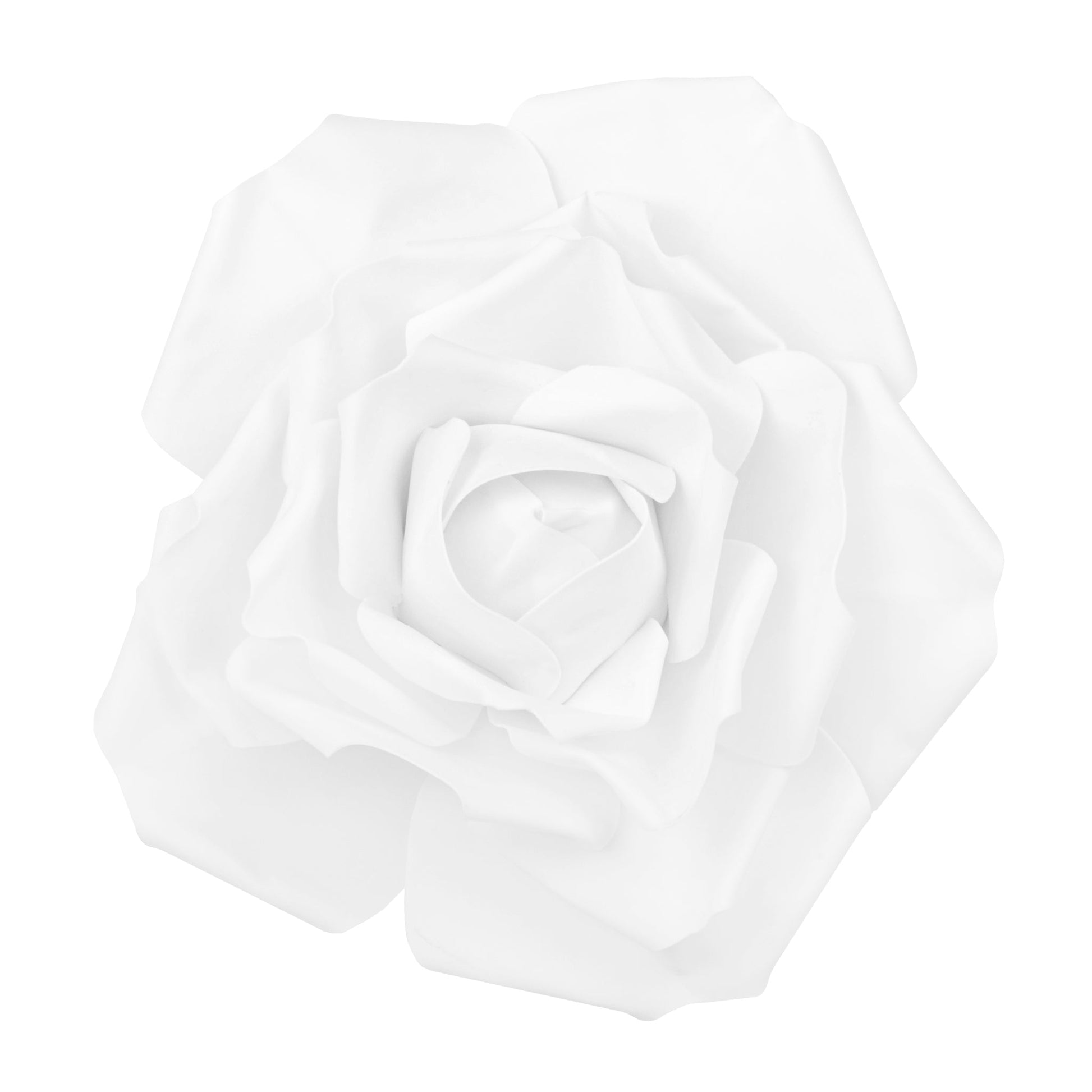 Large Foam Rose Wall Decor 40 cm - White