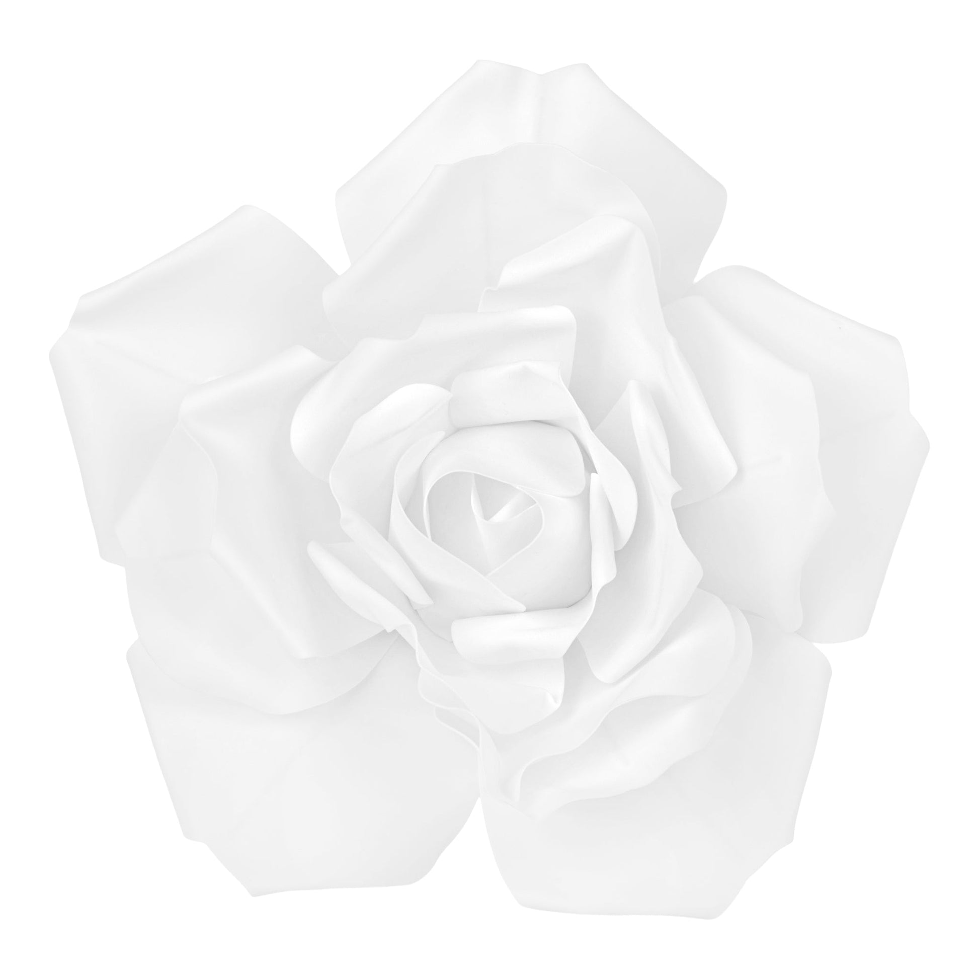Large Foam Rose Wall Decor 50 cm - White