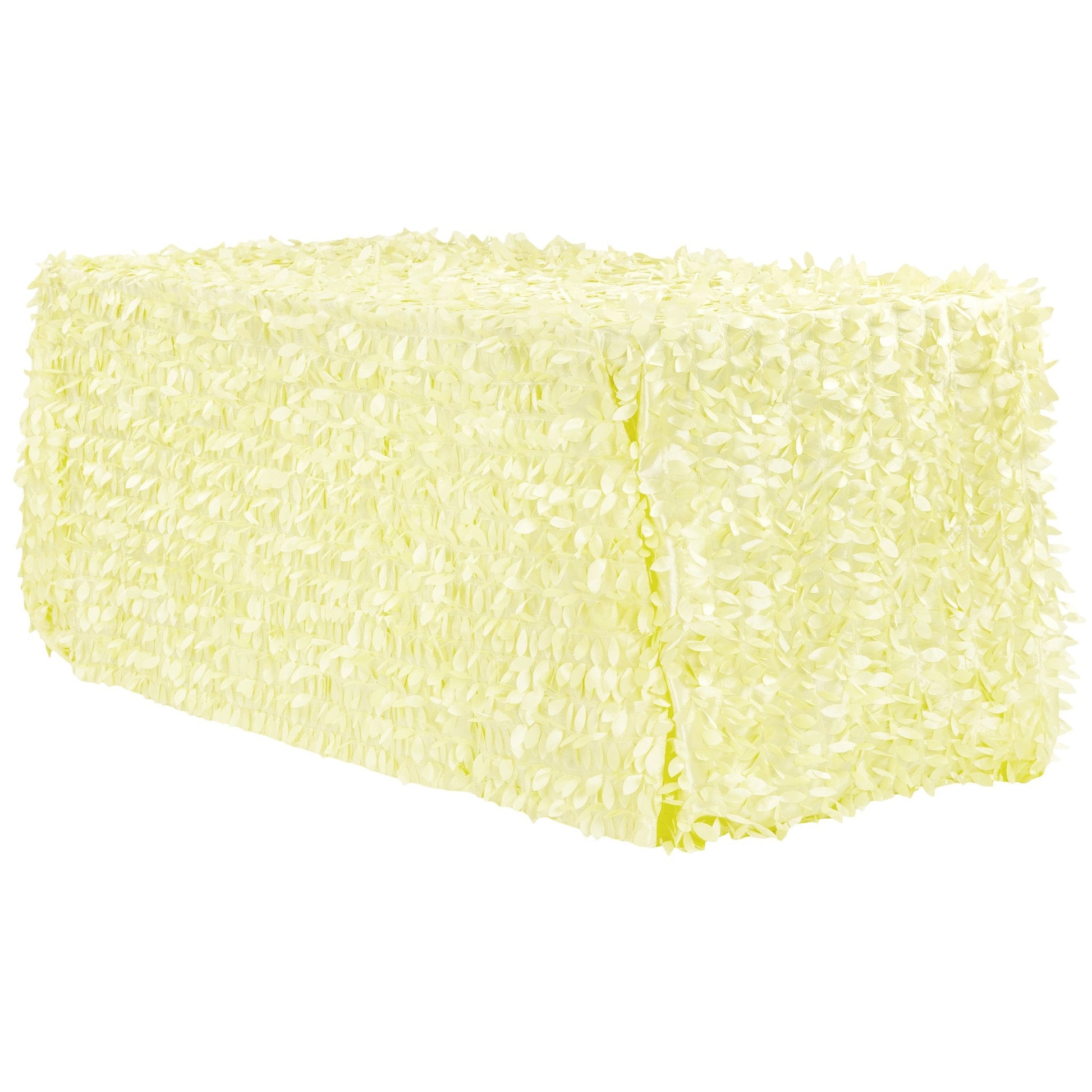 Leaf Petal Taffeta Tablecloth 90"x156" Rectangular - Yellow - CV Linens