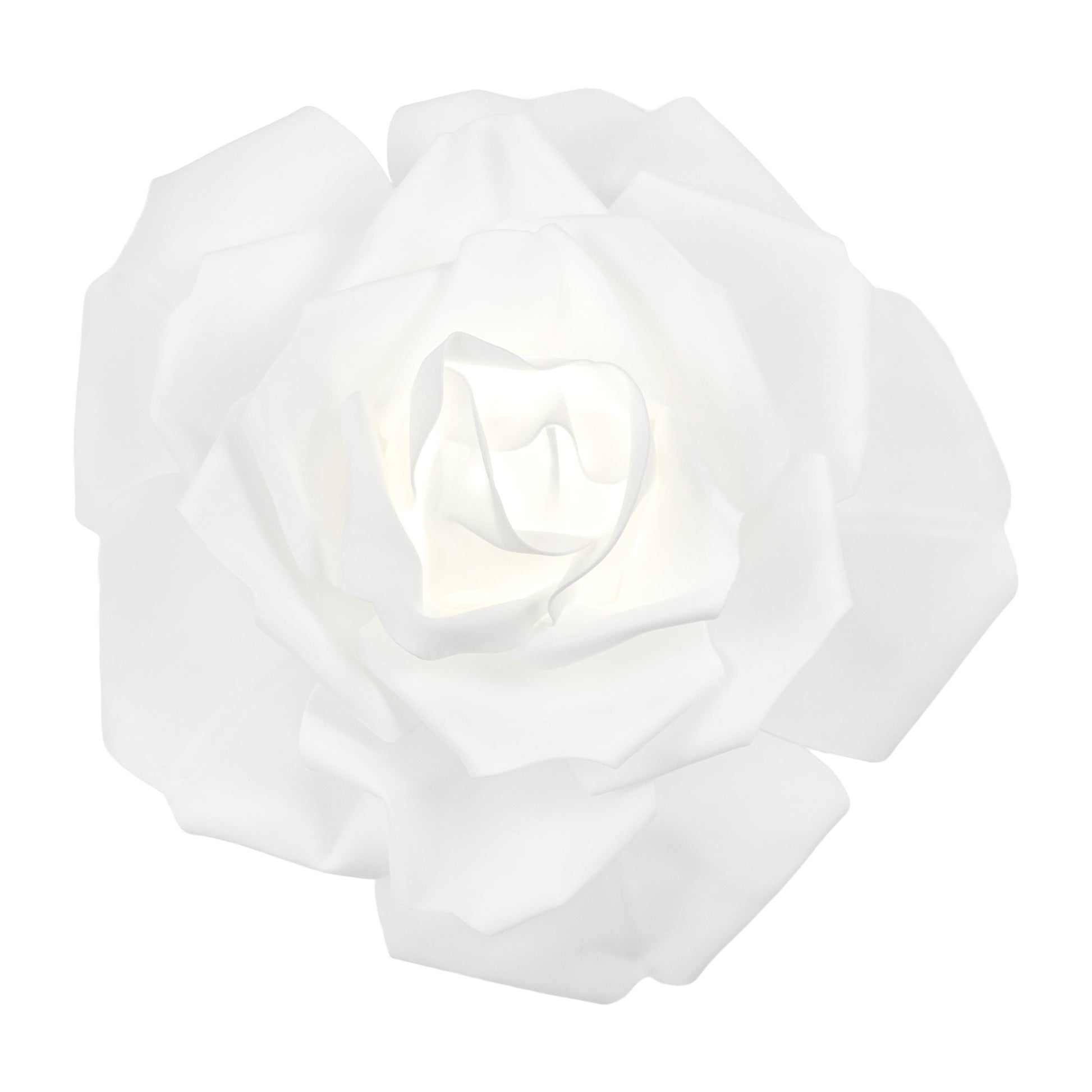 Lighted Large Foam Rose Wall Decor 40 cm - White