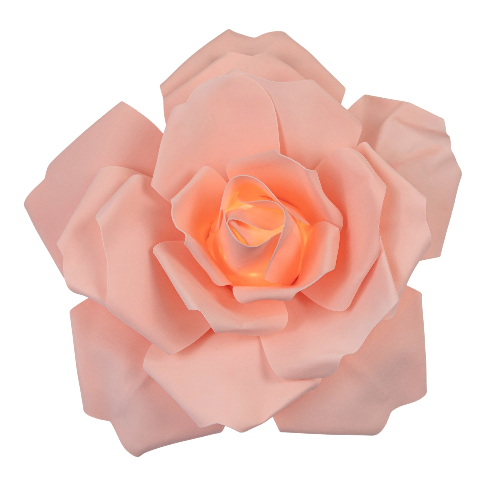 Lighted Large Foam Rose Wall Decor 50 cm - Blush