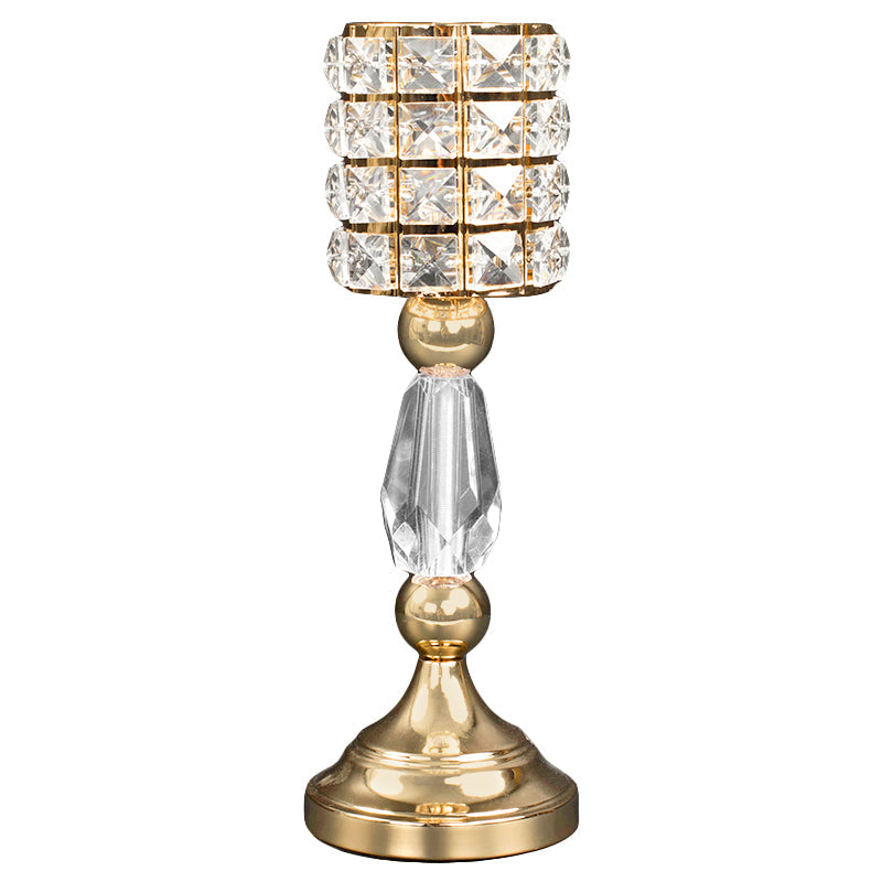 Luxe Crystal Candle Holder 13"H - Gold - CV Linens
