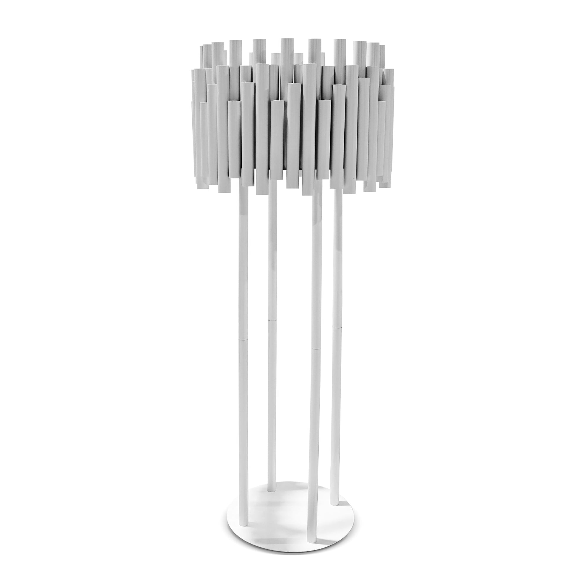 Luxe Drum Table Centerpiece Stand - White