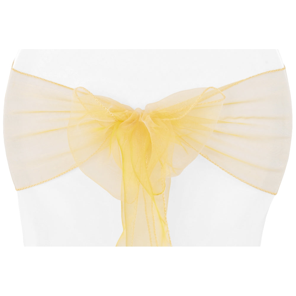 Organza Chair Sash - Gold Antique - CV Linens