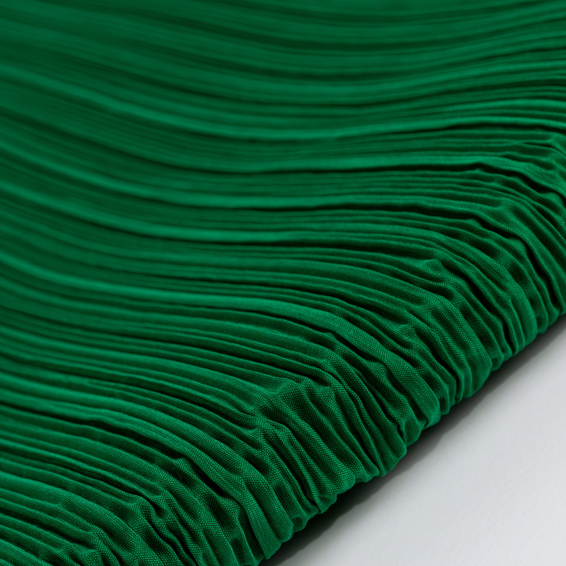 Pleated Crinkle DIY Textured Fabric 10 yards - Emerald Green