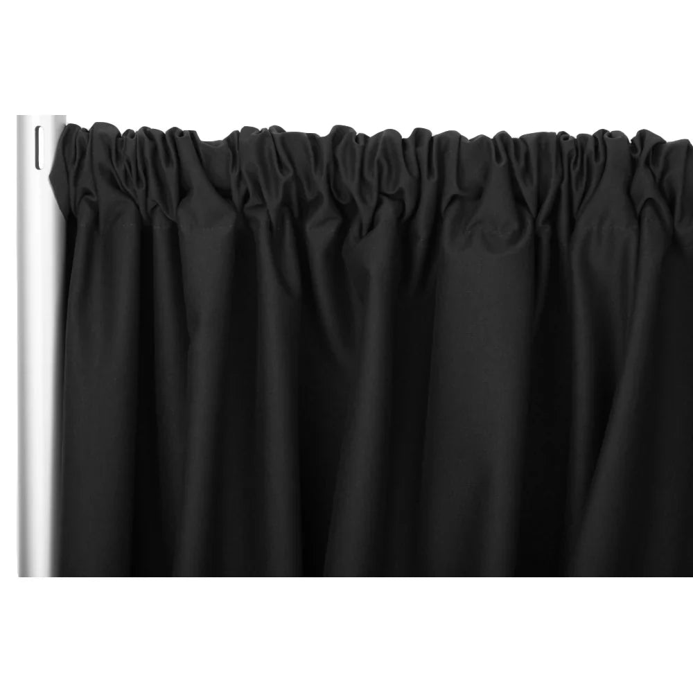Poly Premier Fire Retardant (FR) 18ft H x 60" W drape/backdrop - Black