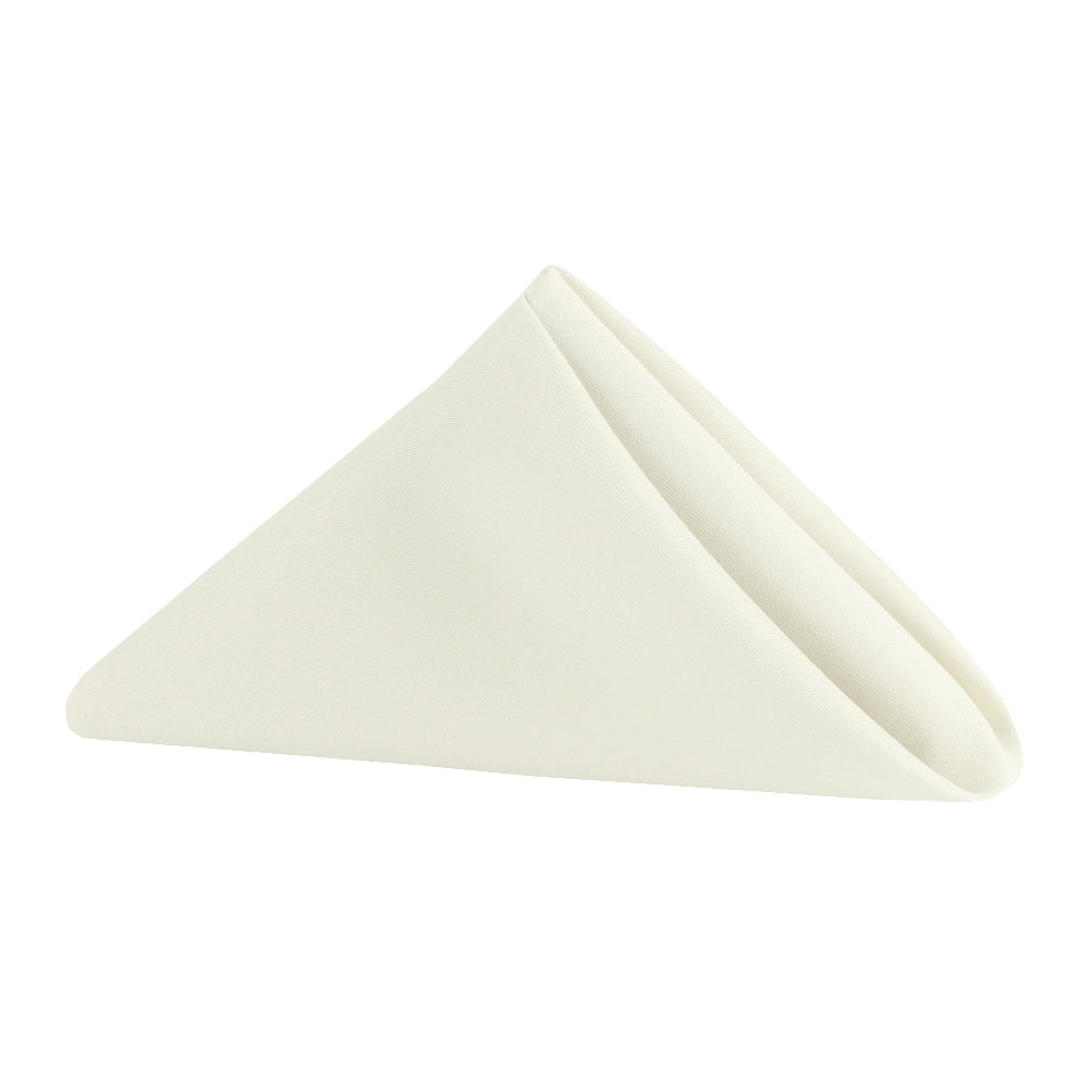 17"x17" Polyester Napkin - Light Ivory/Off White - CV Linens