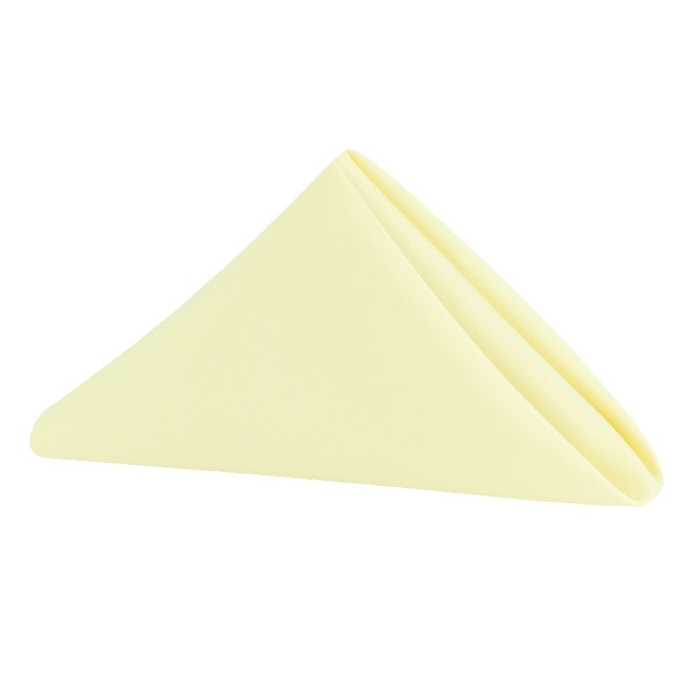Polyester Napkin 20"x20" - Pastel Yellow - CV Linens