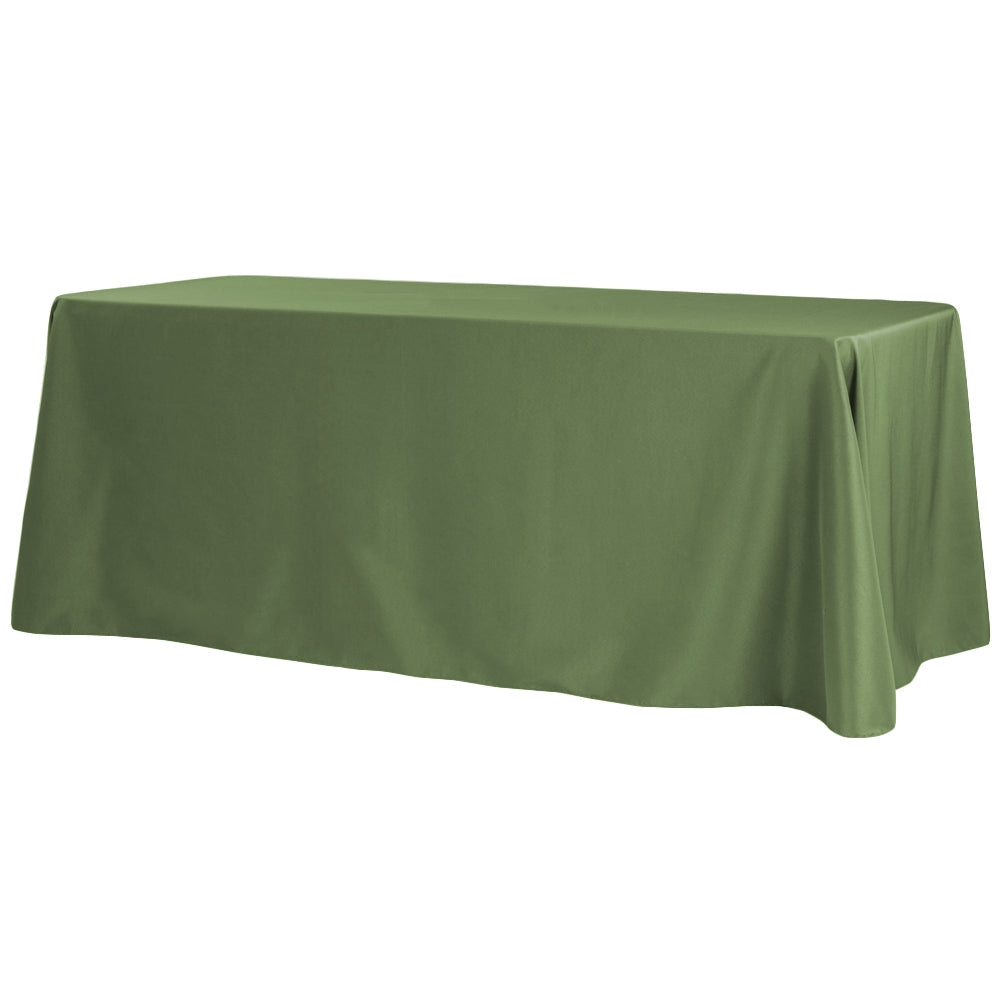 90"x156" Rectangular Oblong Polyester Tablecloth - Willow Green - CV Linens